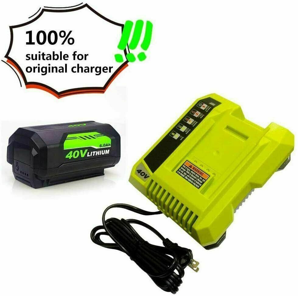 For Ryobi OP40602 40V 6Ah High Capacity HP Lithium Battery With LED OP4050