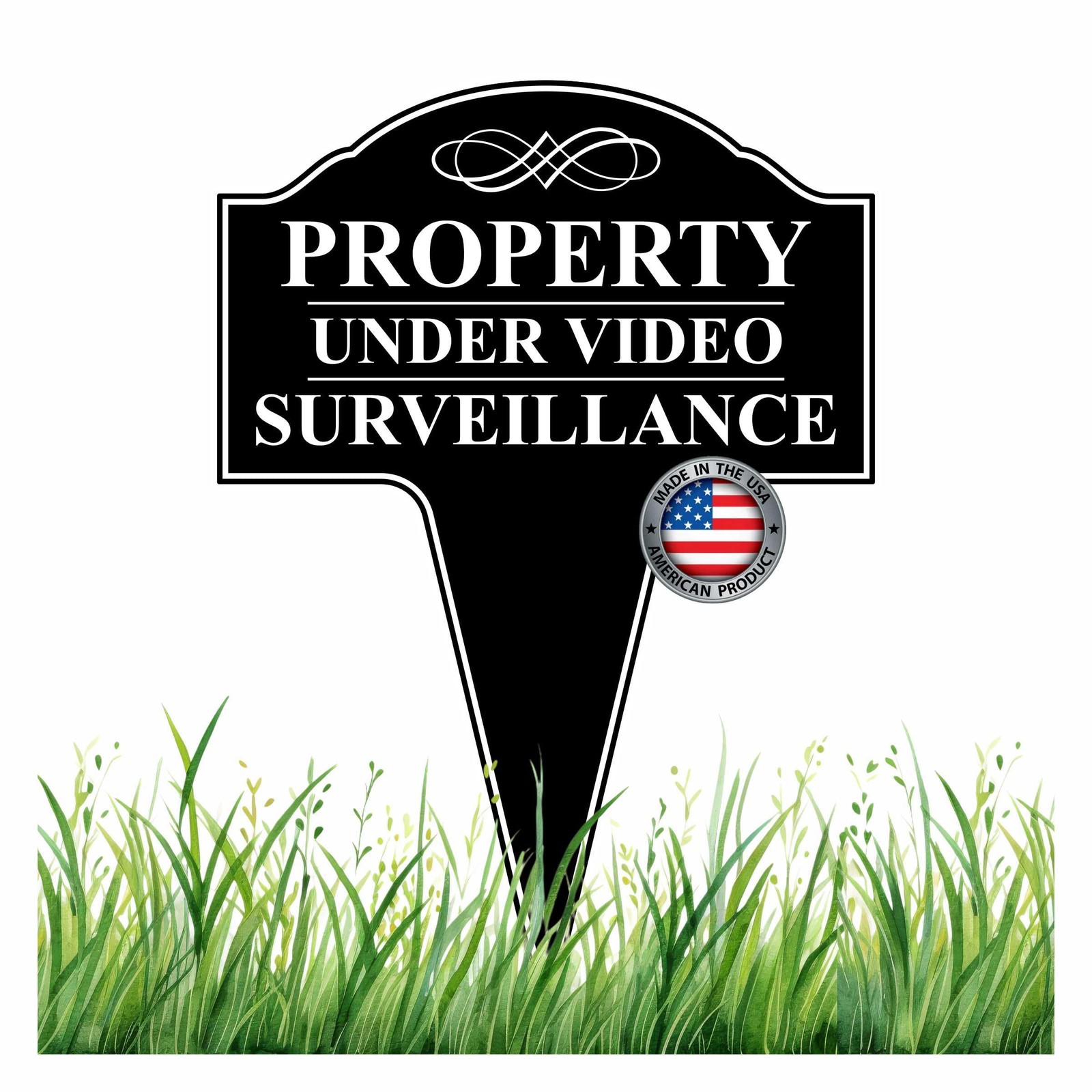 24 Hour Video Surveillance Sign Aluminum 10×14 Outdoor Security