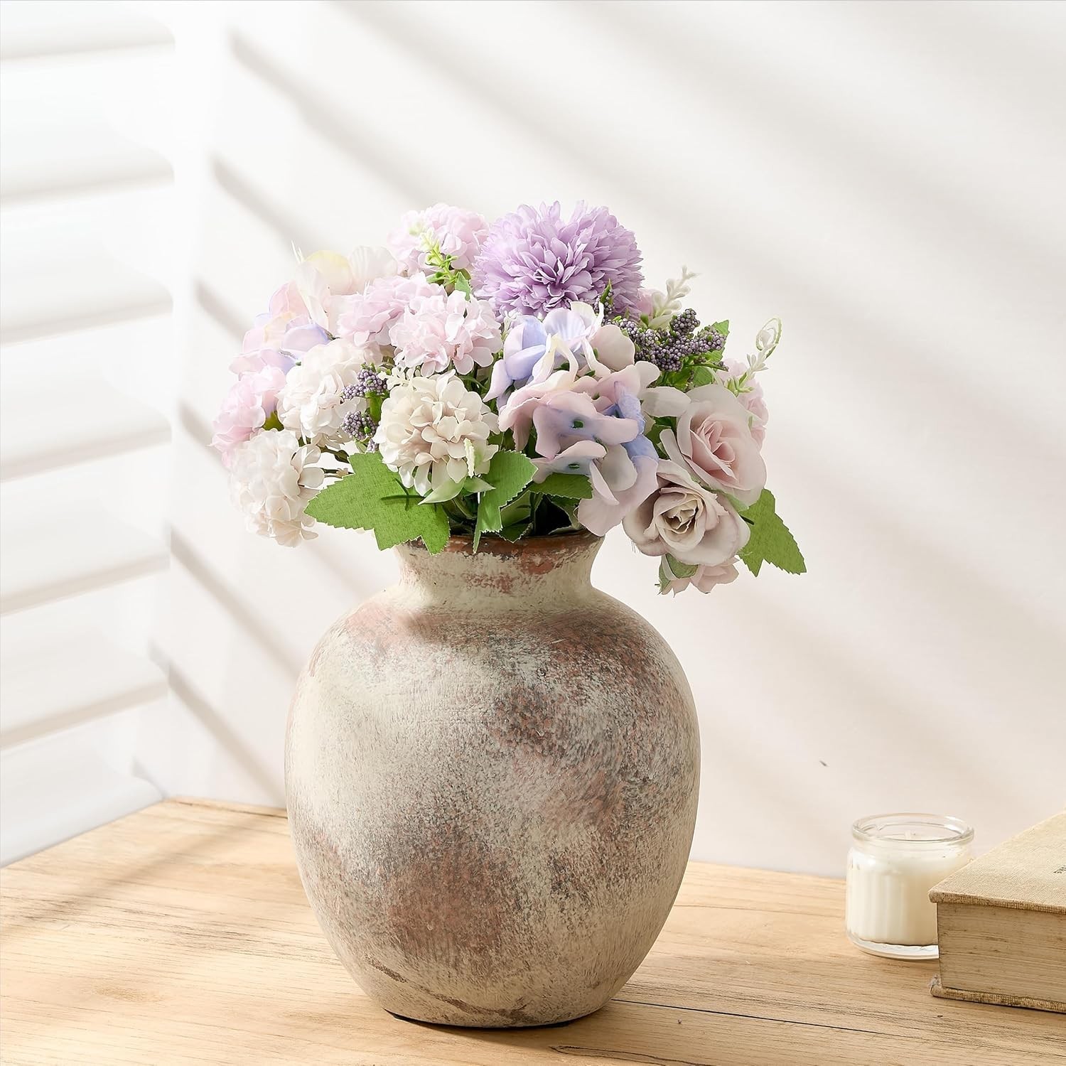 7.48 Inch Waterproof Ceramic Vase – Boho Rustic Decor for Every Occasion
