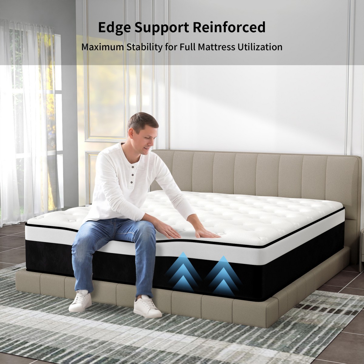 8″10″12″14″ Gel Memory Foam Mattress in a Box Pocket Spring Twin Full Queen King