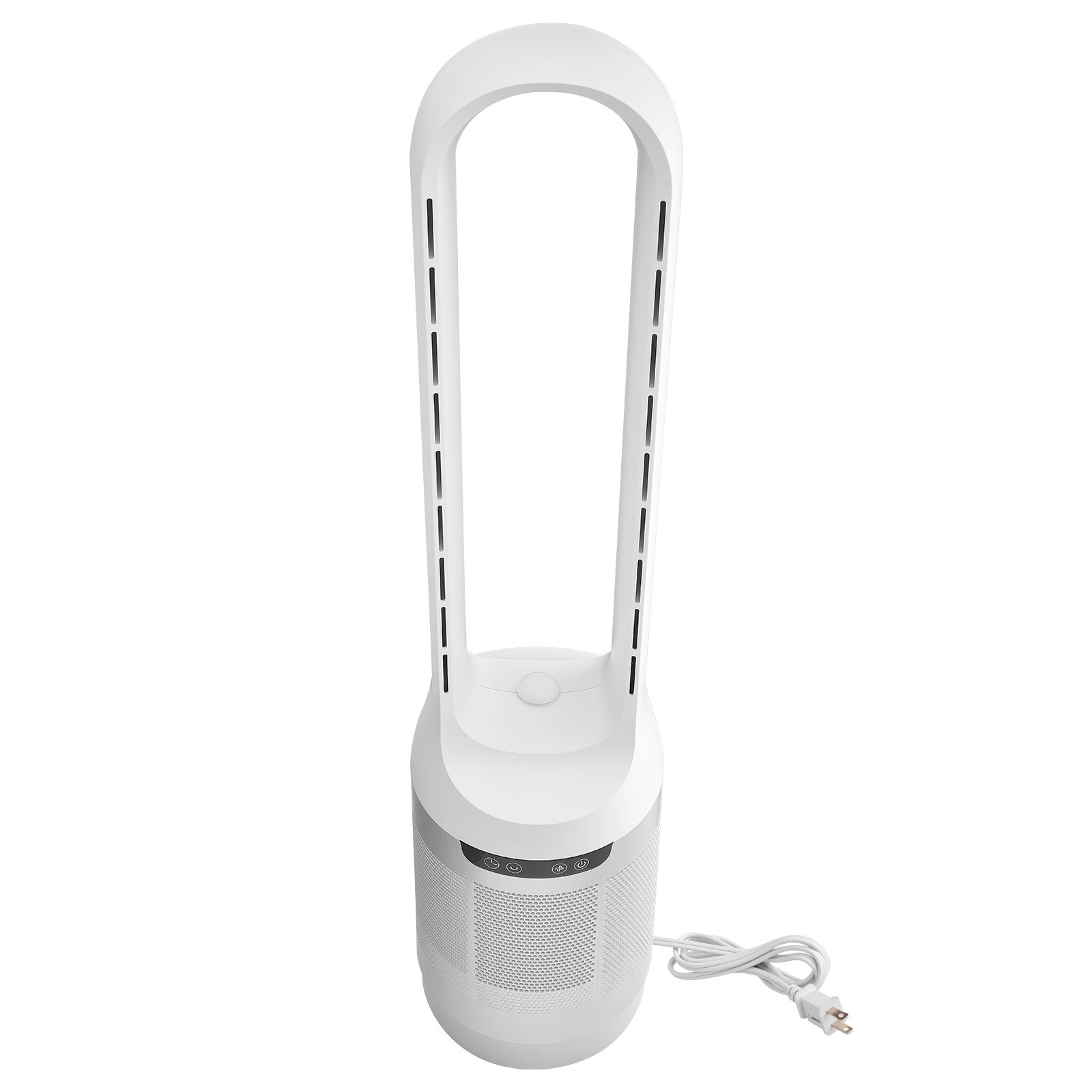 Uimoso Bladeless Tower Fan with Remote,65° Oscillation, 12-Speed Settings, White