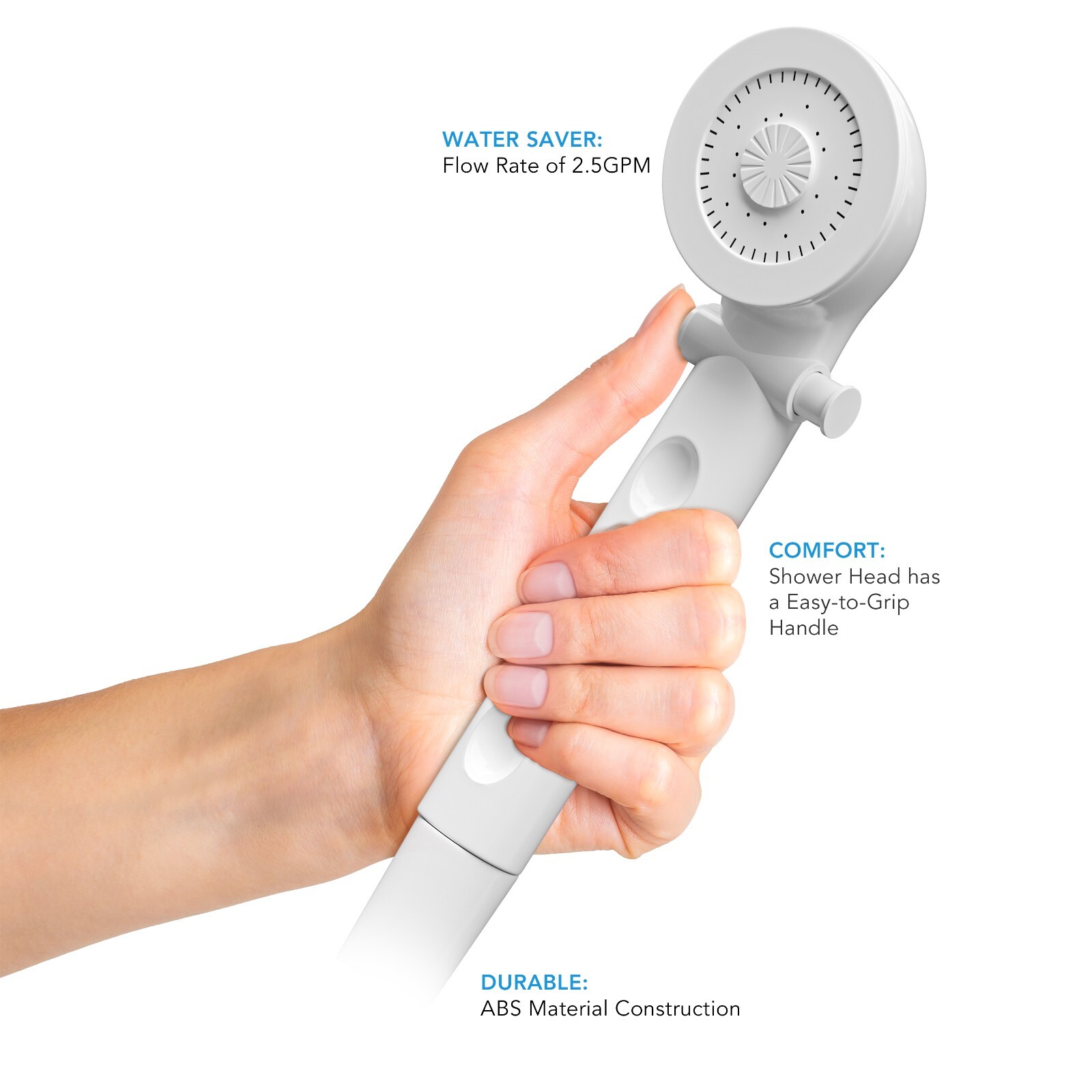 RV Shower Head with Hose – Non-Metallic Outdoor RV Shower Kits Replacement