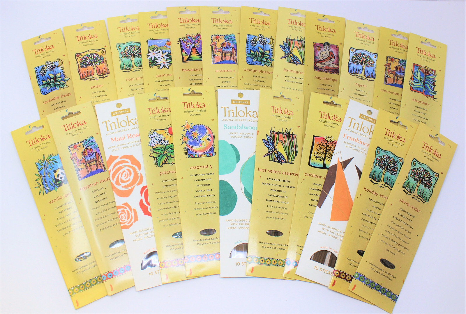 Triloka Incense Sticks 10 Stick Box – Choose Scent & Amount BUY 3 GET 1 FREE!