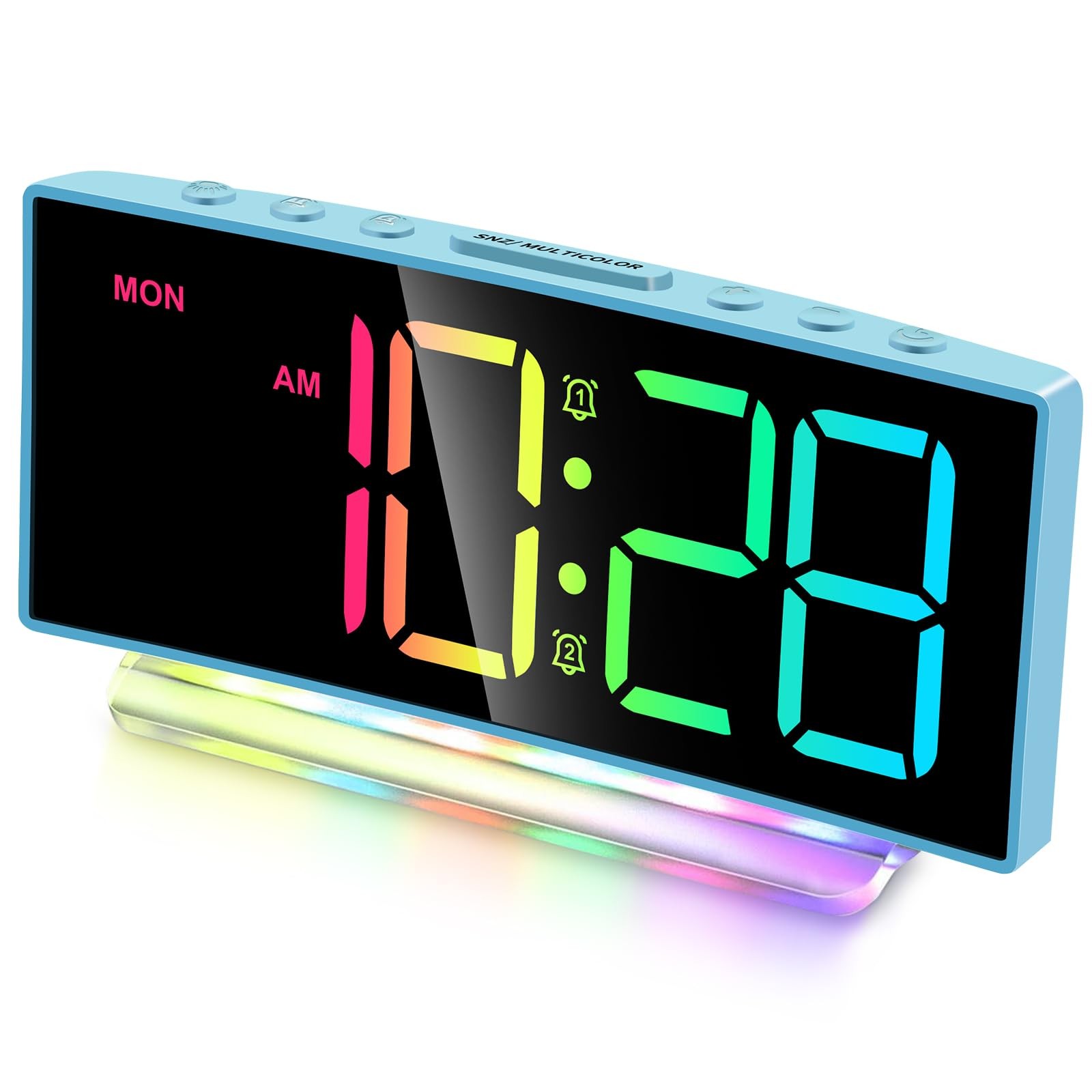 Loud Alarm Clock for Heavy Sleepers Adults,Kids,Teens,Digital Desk Clock with…