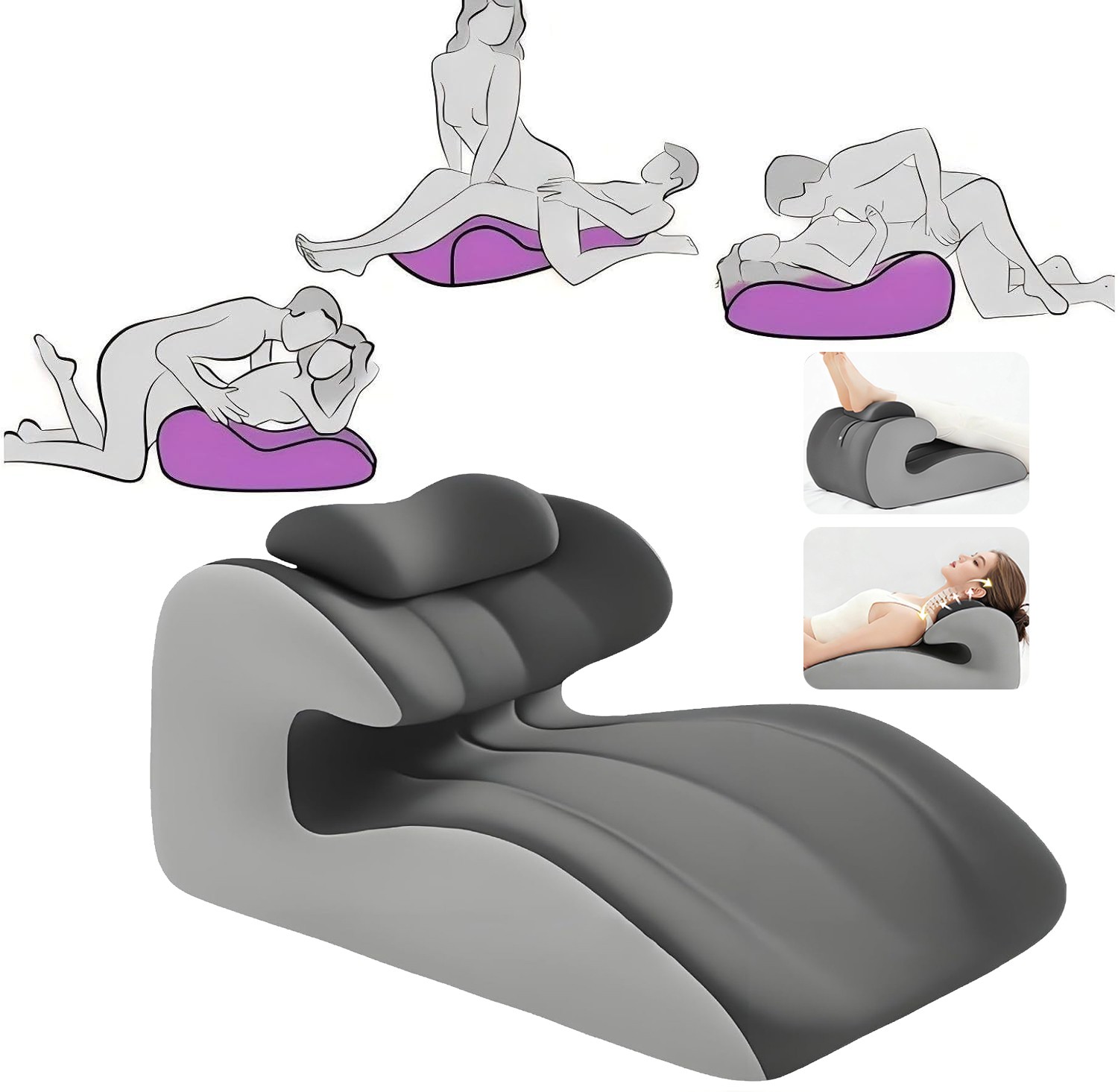 Sweet Spot Couple Pillow Couple Pillow Hip Pad Wedge Pillow Memory Foam 27°Angle