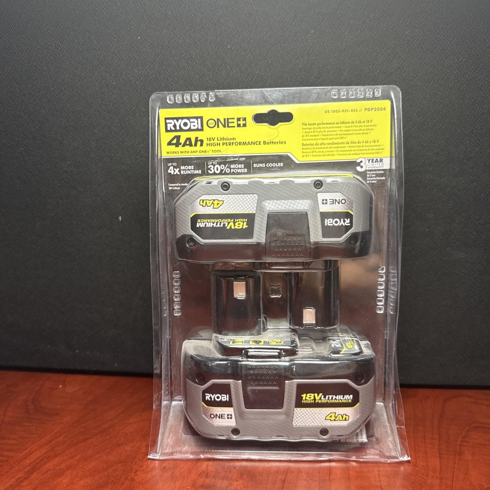Genuine Ryobi HP Battery PBP2004 Lithium-Ion 18V ONE+ 4.0Ah Battery (2-Pack(5480