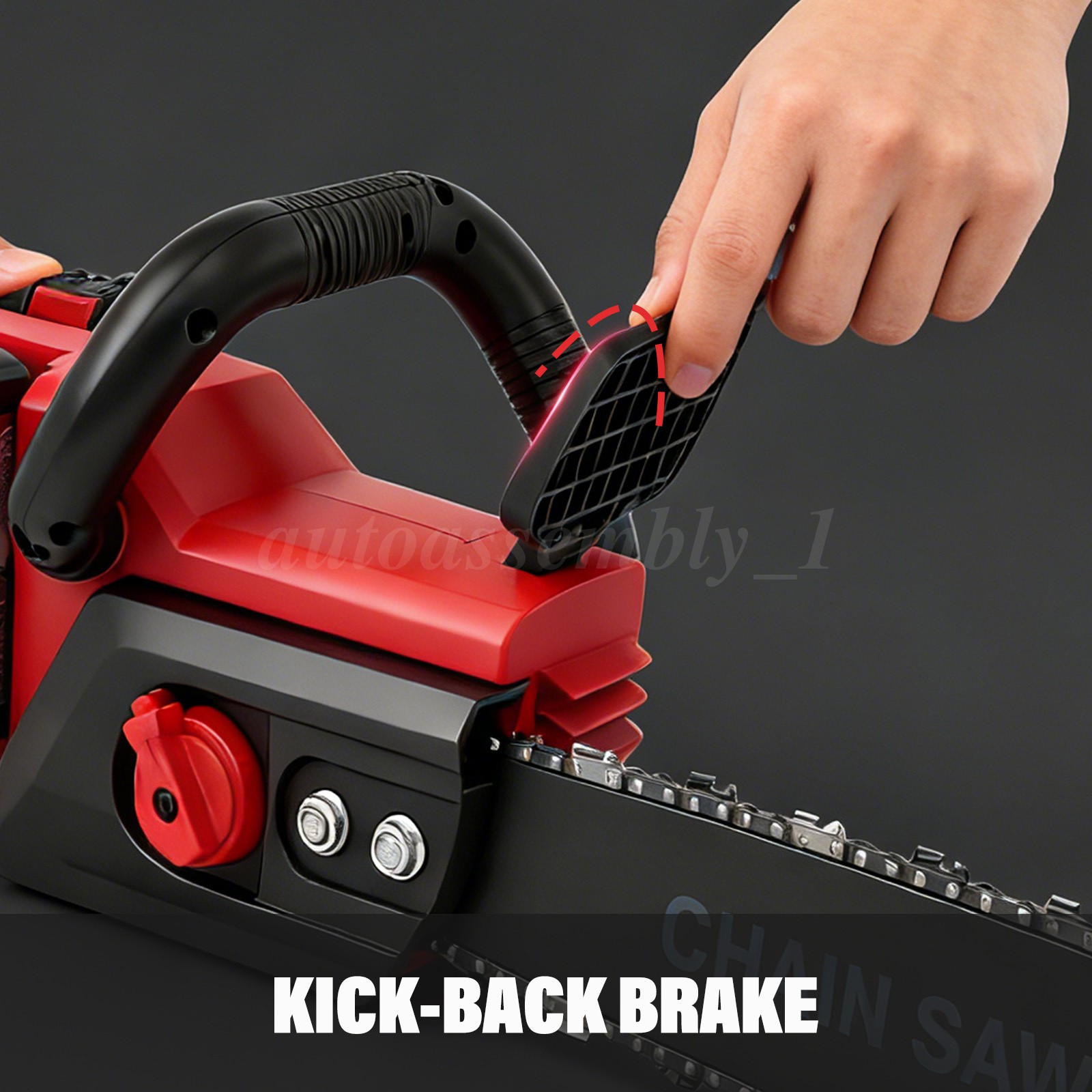 16″ Cordless Electric Chainsaw 42V Brushless Handheld Chain Saw 2Battery&Charger