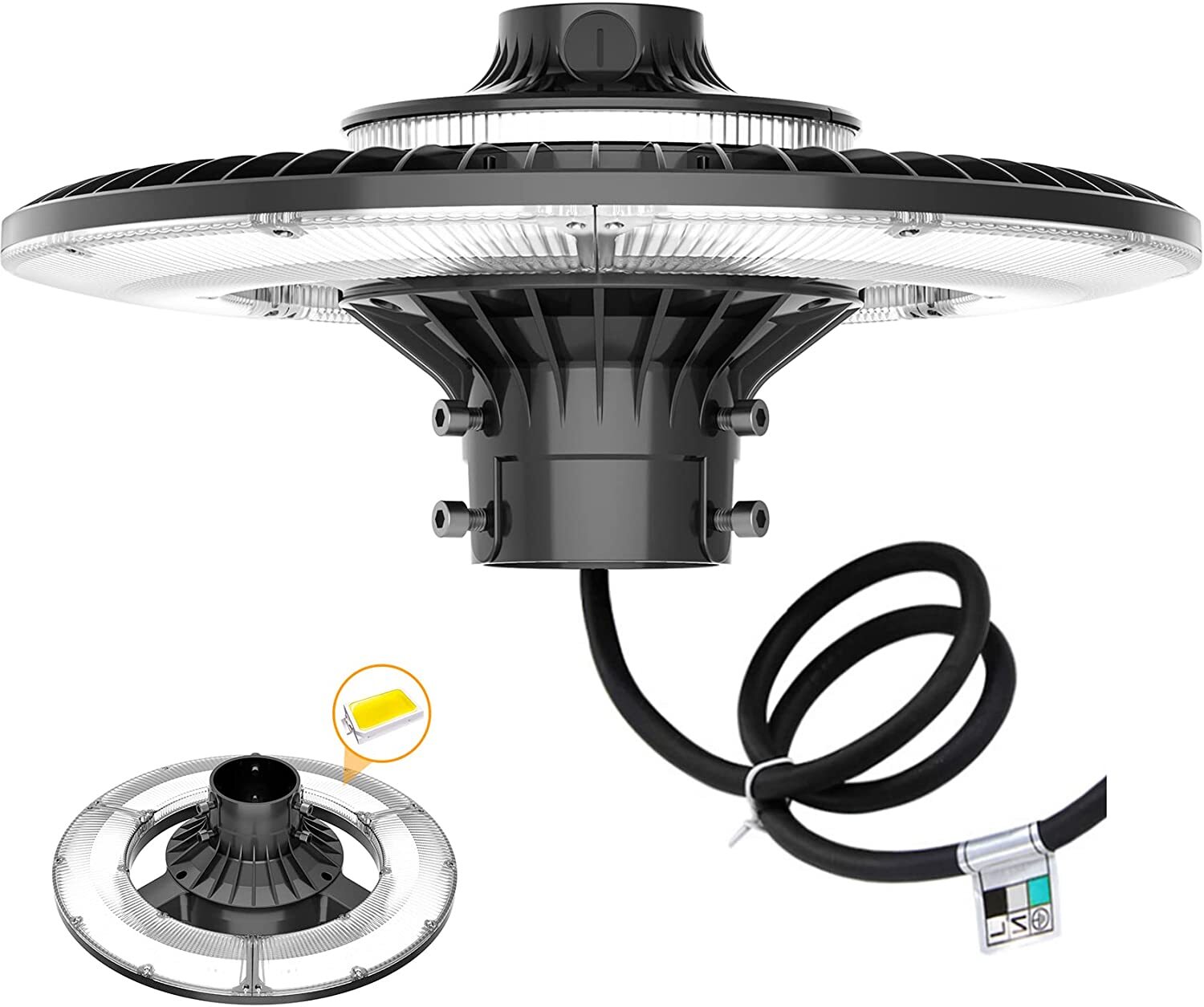 LED Post Top Area Light 80W/100W/120W/150W/200W Outdoor Parking Lot Street Lamp