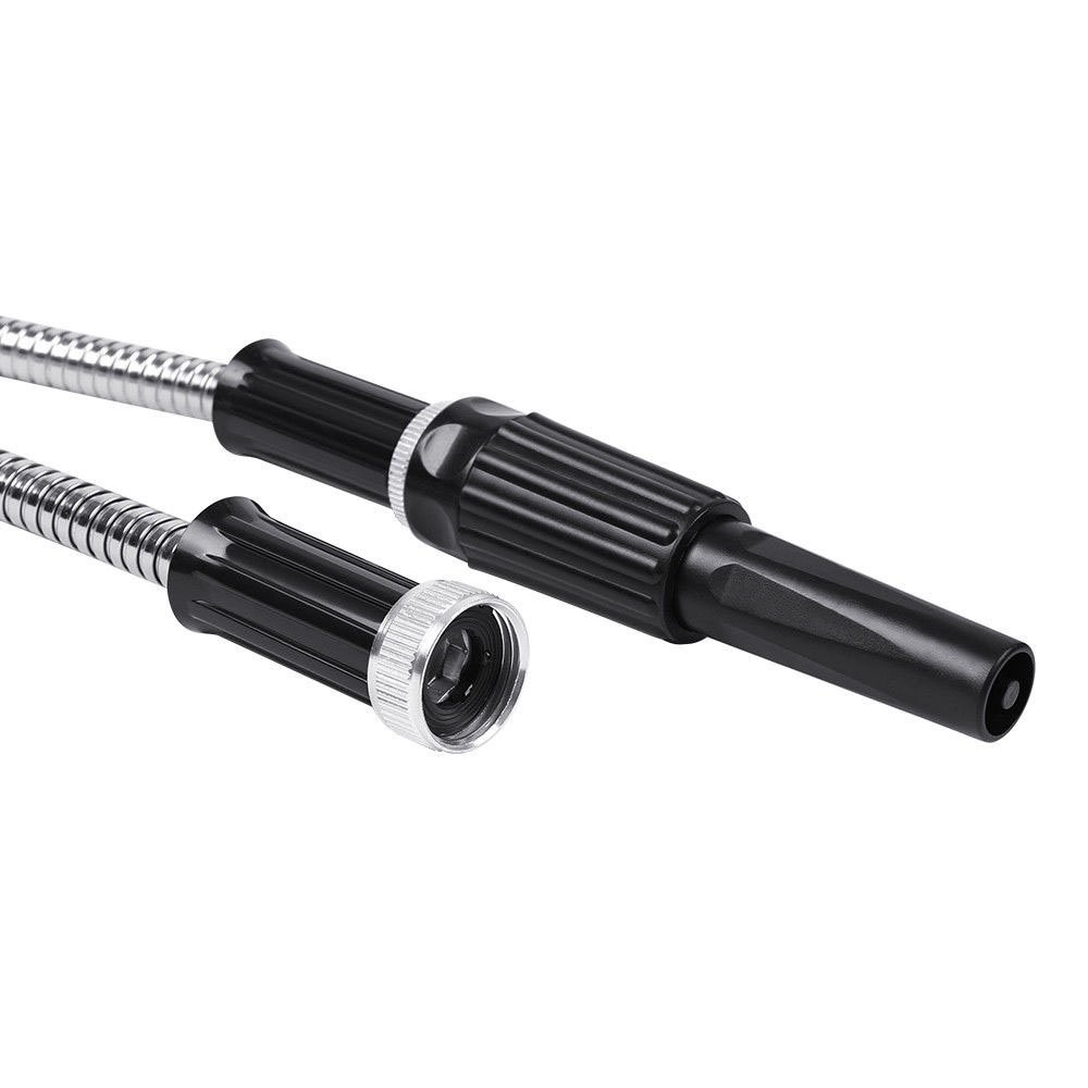 Stainless Steel Metal Garden Water Hose Pipe 25 50 75 100FT Flexible Lightweight