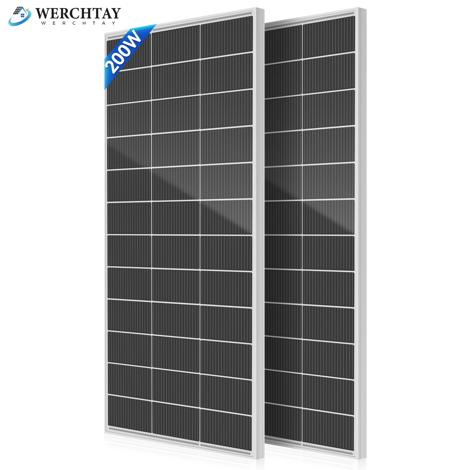 400Watt Mono Solar Panel 24V Battery Charging RV Home Off-Grid Boat Power Carava