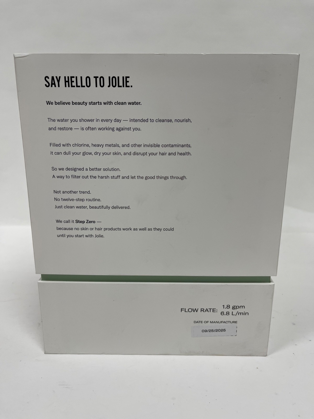 Jolie Filtered Showerhead Annual Pack w/4 Total Filter Refills Brushed Steel New