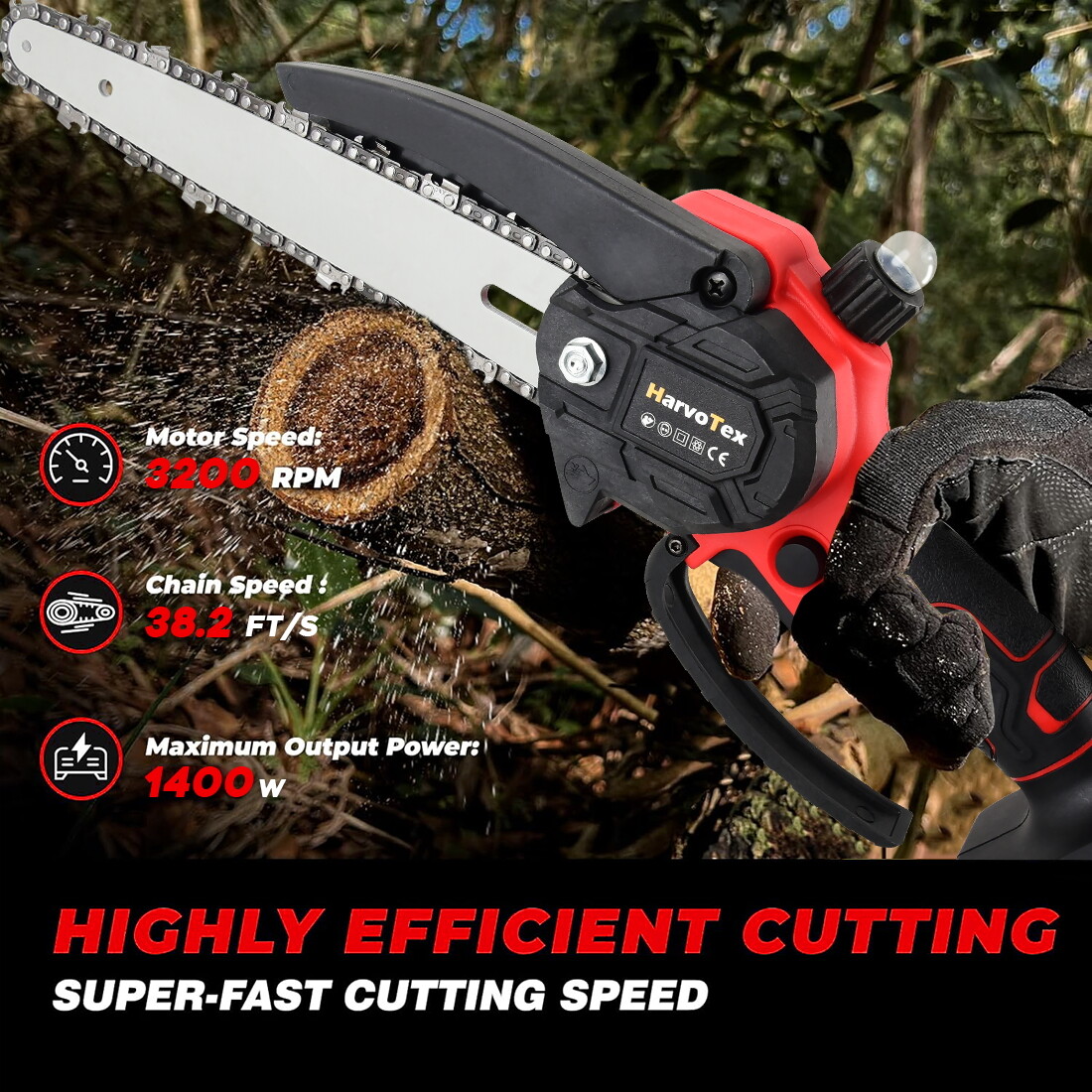 Cordless Mini Chainsaw 8 inch for Milwaukee Powered Wood Cutter NO Battery