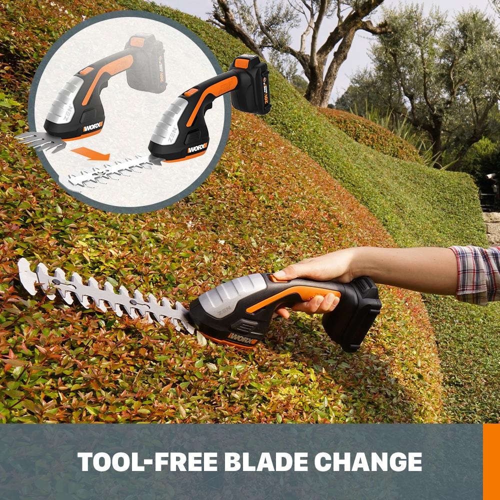 WG801.9 Worx 20V Cordless 8″ Shrubber Trimmer -Tool Only (No Battery or Charger)
