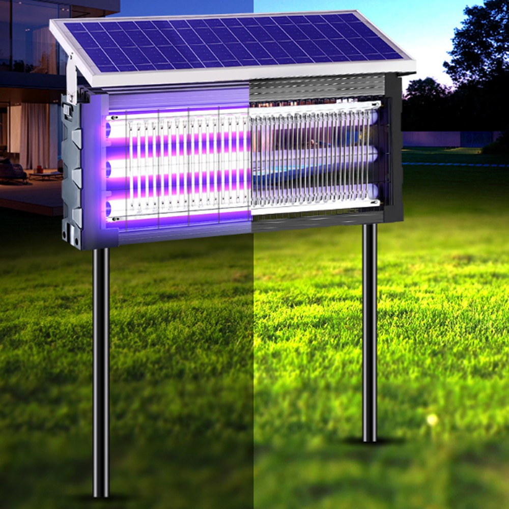 Solar Bug Zapper Outdoor, Mosquito Zapper Waterproof Electric Fly Zapper 4500V
