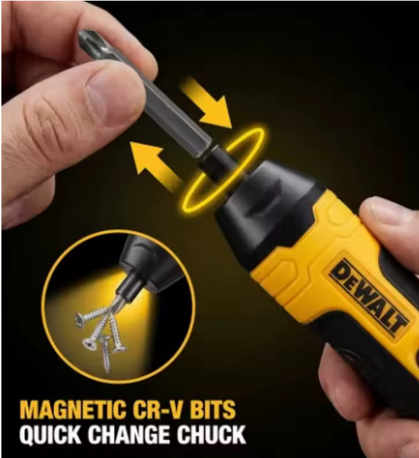 New DEWALT Cordless Electric Screwdriver 1300mAh USB Rechargeable Free Shipping