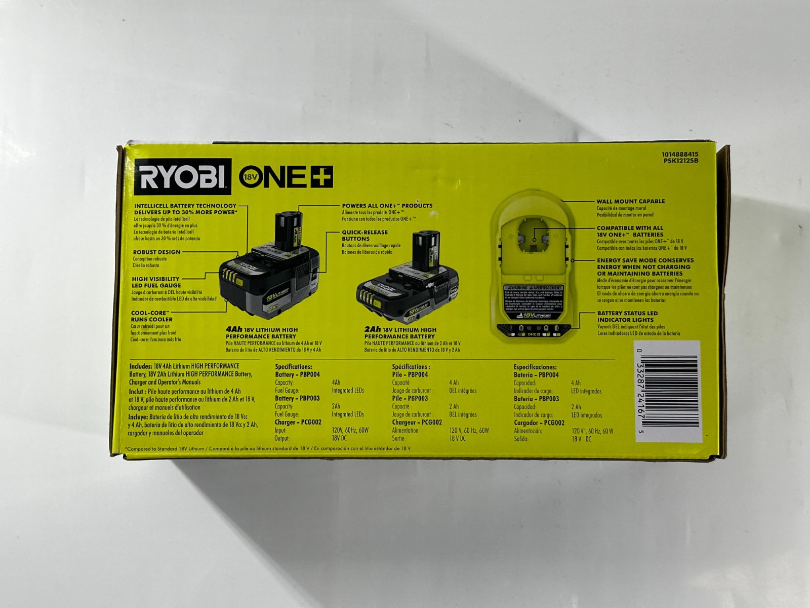 Ryobi ONE+ 18V Lithium-Ion High Performance Starter Kit 4Ah & 2Ah