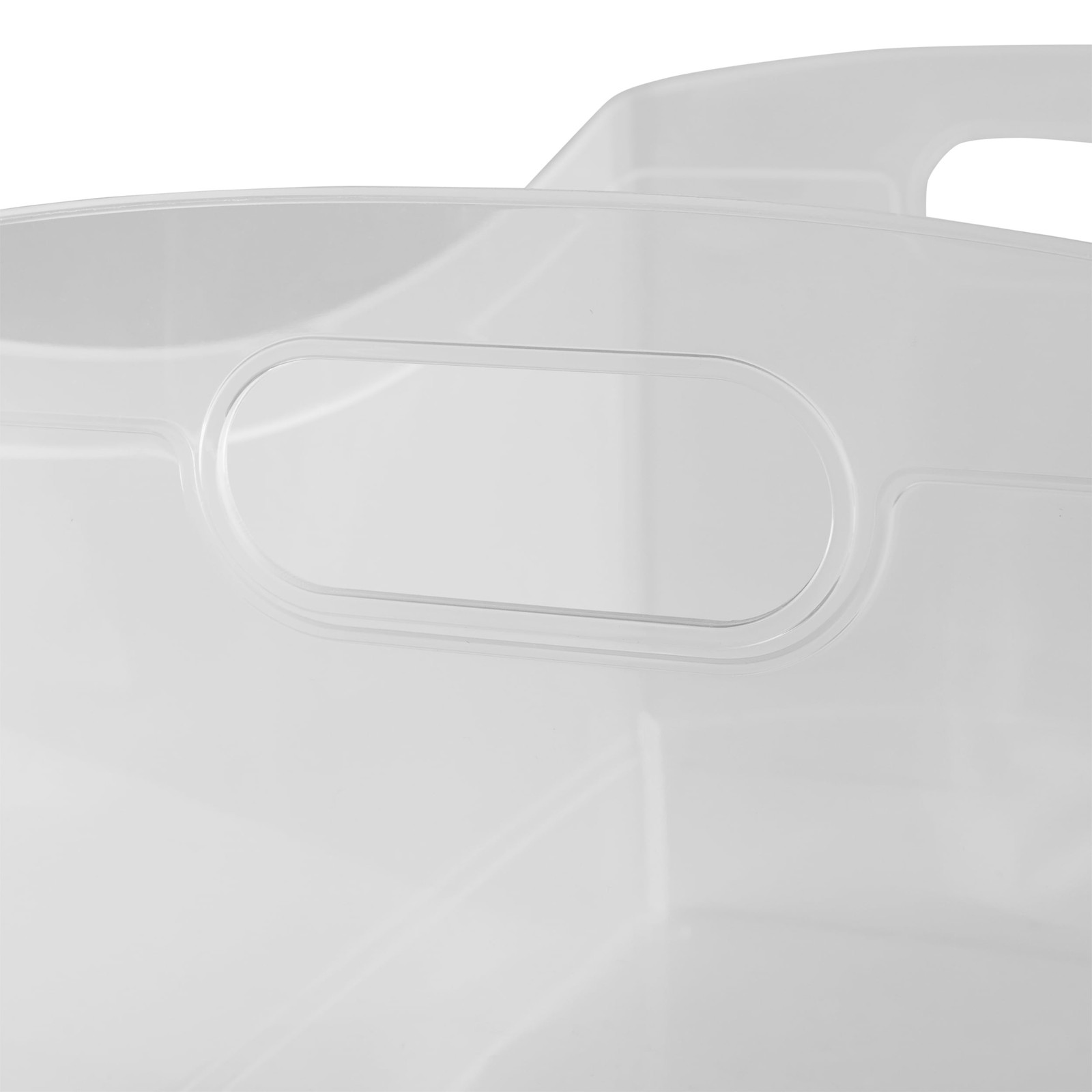 Clear Plastic Storage Bin with Handles, Multi-purpose Organizer 15.3×10.4×9.8in