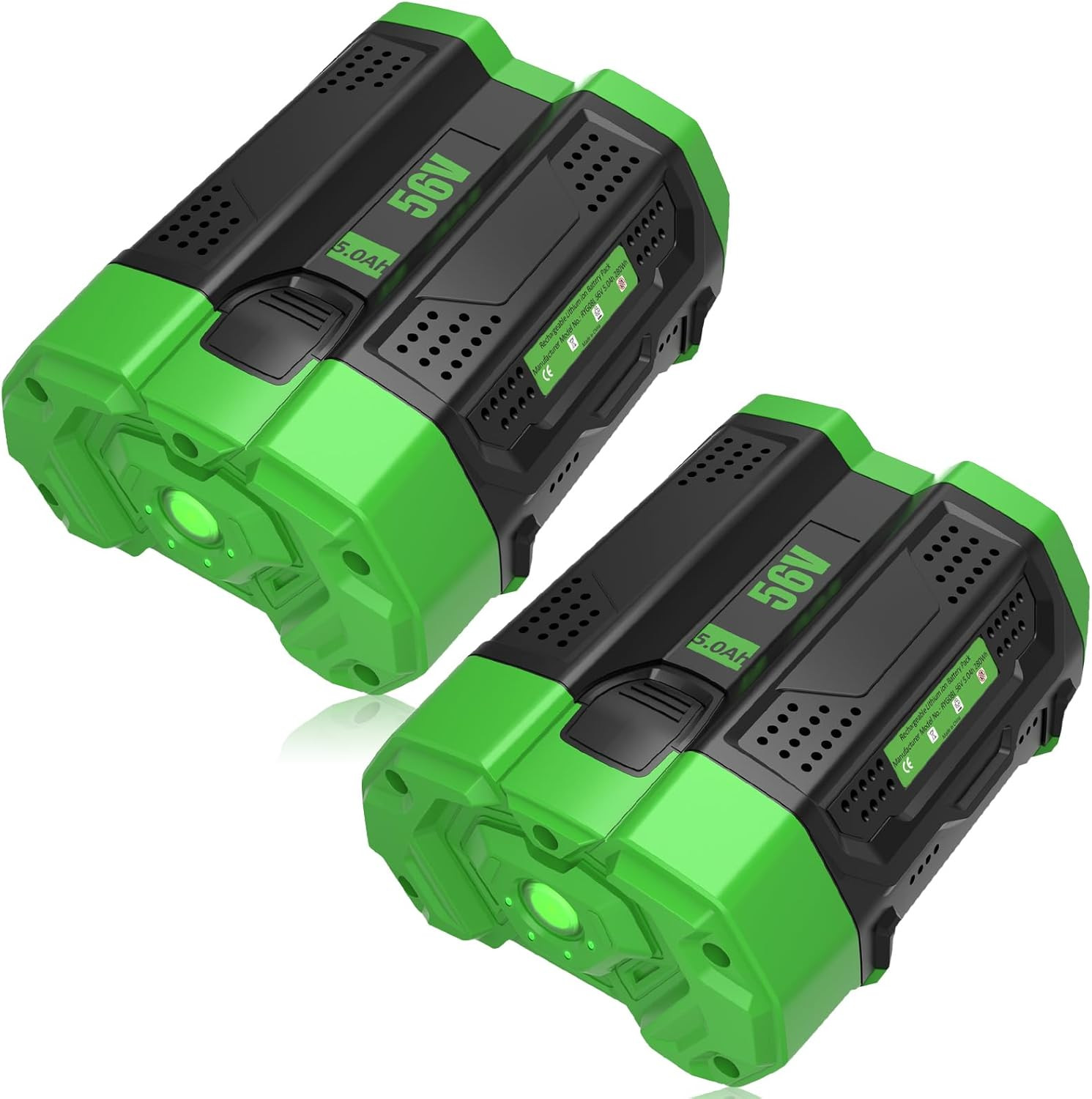 2 Pack 7500Mah Ultra High Capacity Lithium Ion Battery Replacement for EGO 56V B