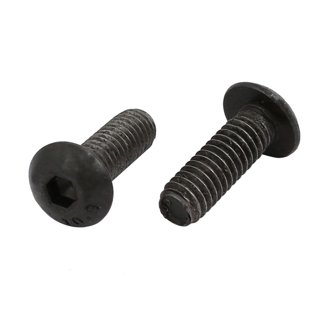 2pcs M4x12mm 10.9 Grade Hex Socket Reverse Left Hand Thread Screw Bolt Black