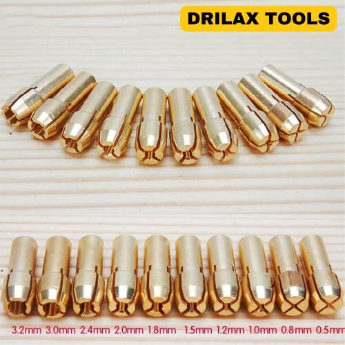 10 Pcs Brass Collet Set Compatible with Dremel 480, 481, 482, 483 3.2mm (1/8 inc
