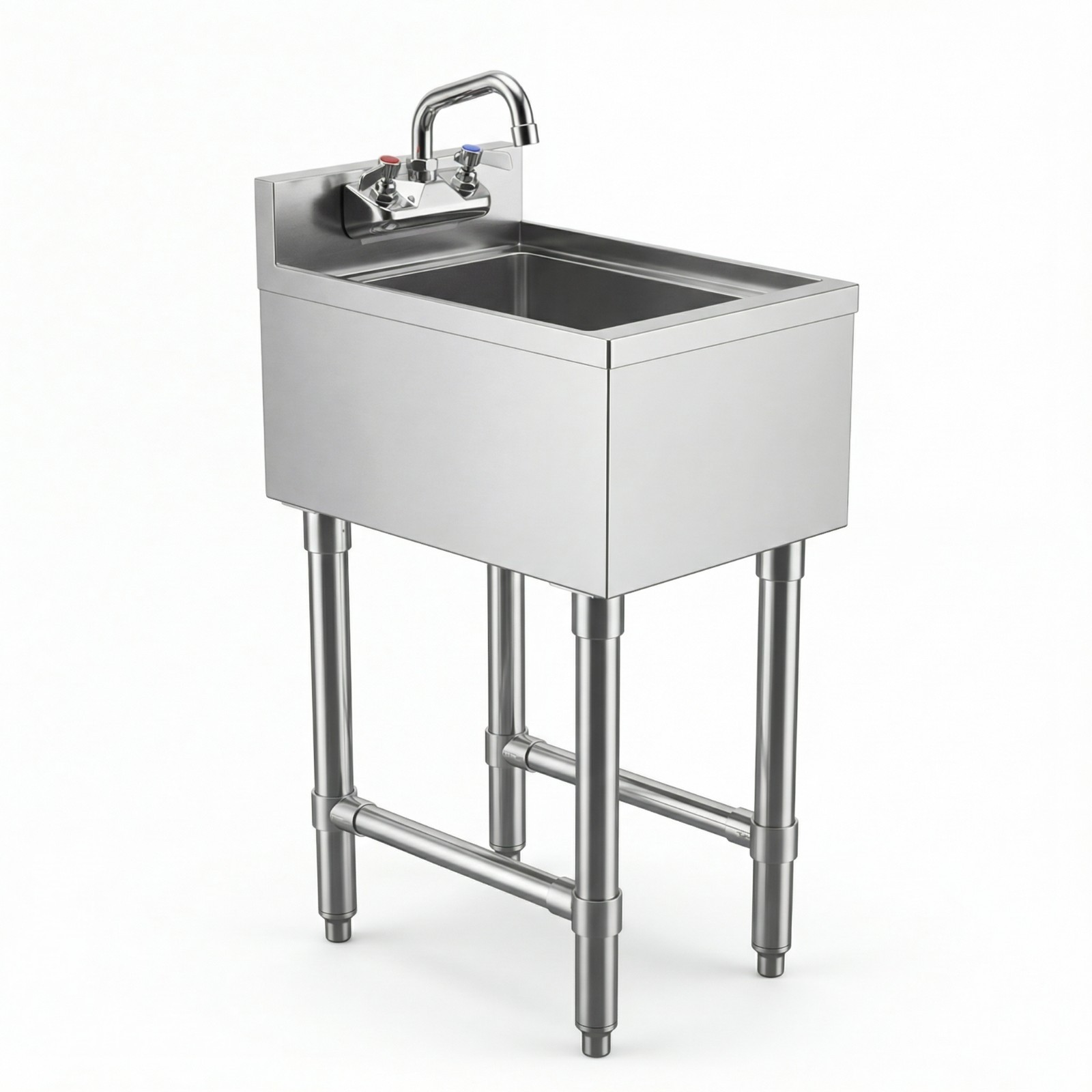 18.5 in. x 12 in. x 30 in. Underbar Stainless Steel Hand Sink with Backsplash