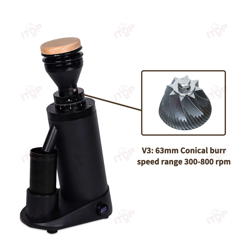 Electric Coffee Grinder ITOP40 plus Updated Conical or Flat Burr Stepless Speed