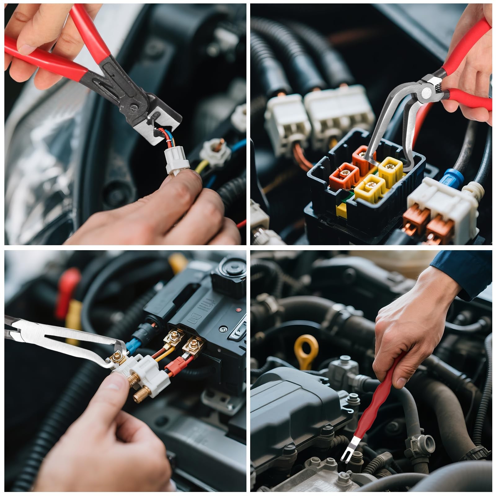 【5-Pcs Kit】Electrical Disconnect Pliers Set w/Gloves – Auto Connector Tool fo…