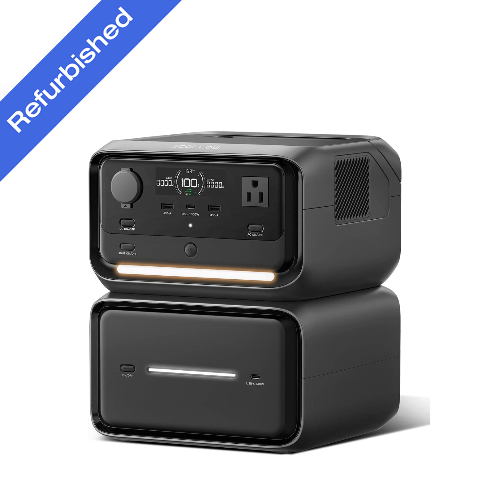 EcoFlow 858Wh River 3 Plus Portable Power Station with EB600 Extra Battery