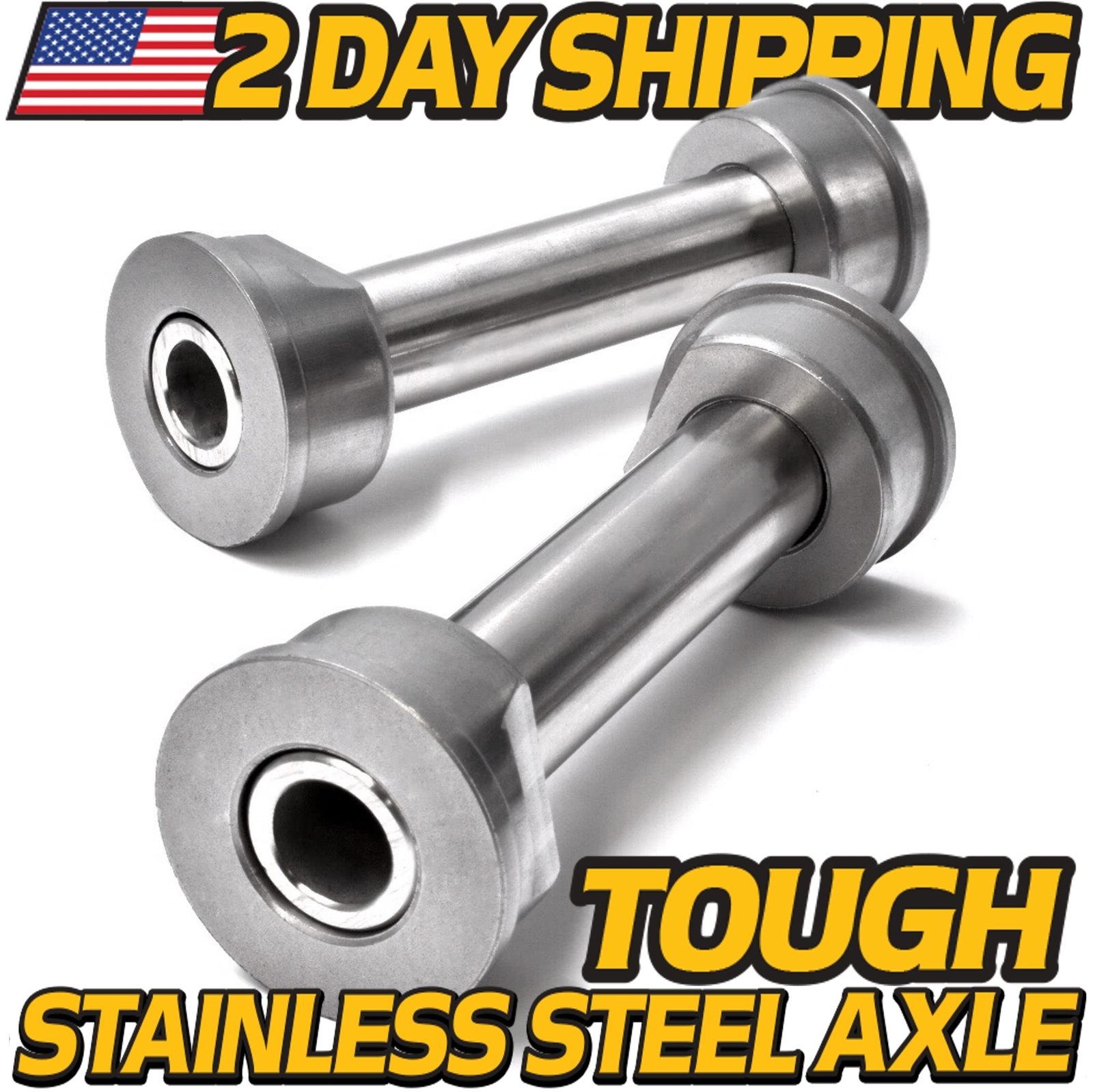 (2 Kits) Stainless Steel Axle & Bushings for Z242 Z246 Z248 Z254 w/6″ Sleeve