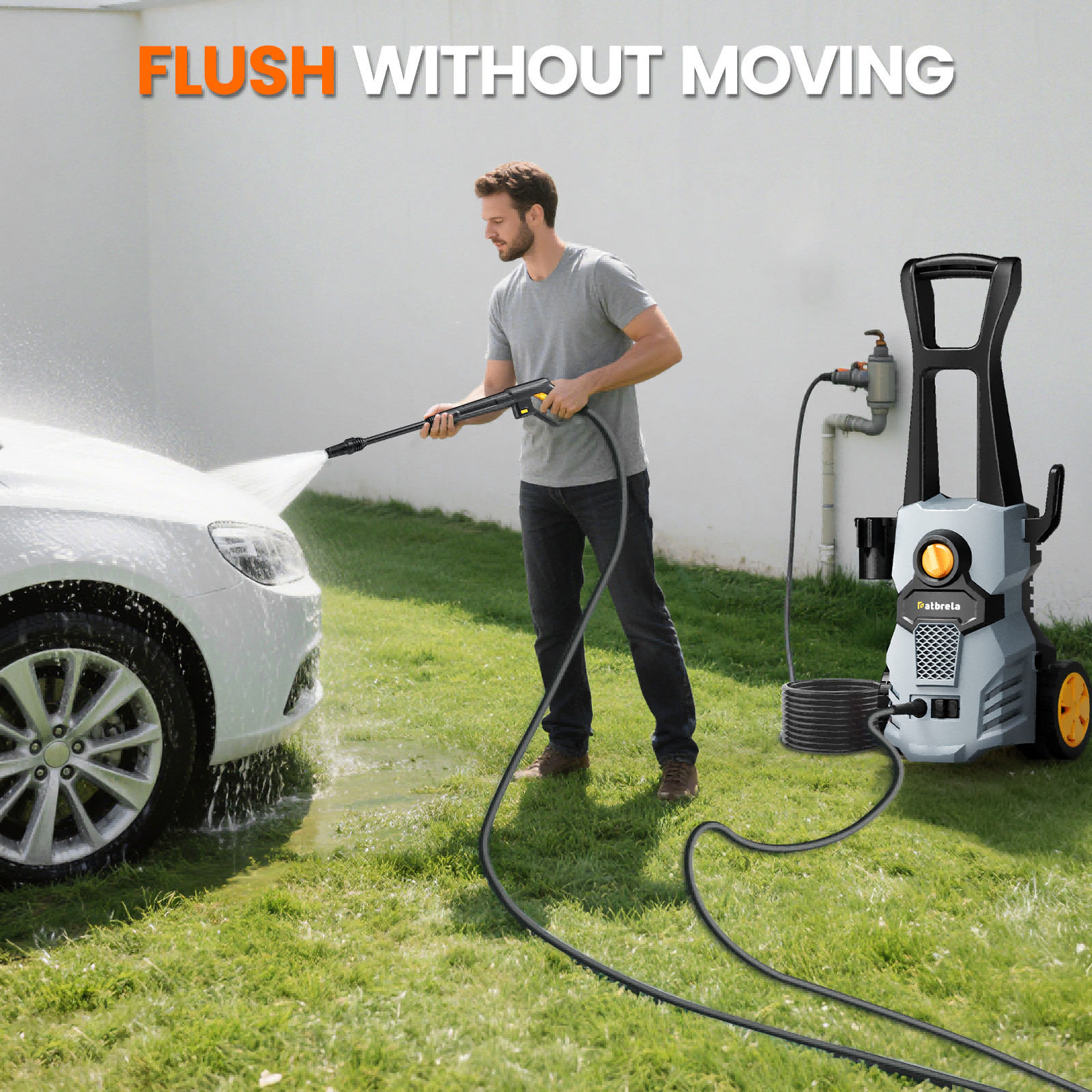 Electric Pressure Washer 4200PSI High Pressure Washer for Cars Fences Home Clean