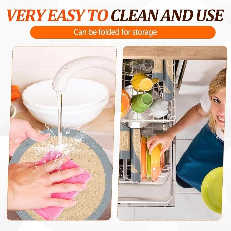 Silicone Baking Mat Set – Nonstick, Easy-clean Reusable for Cake, Pizza & Pas