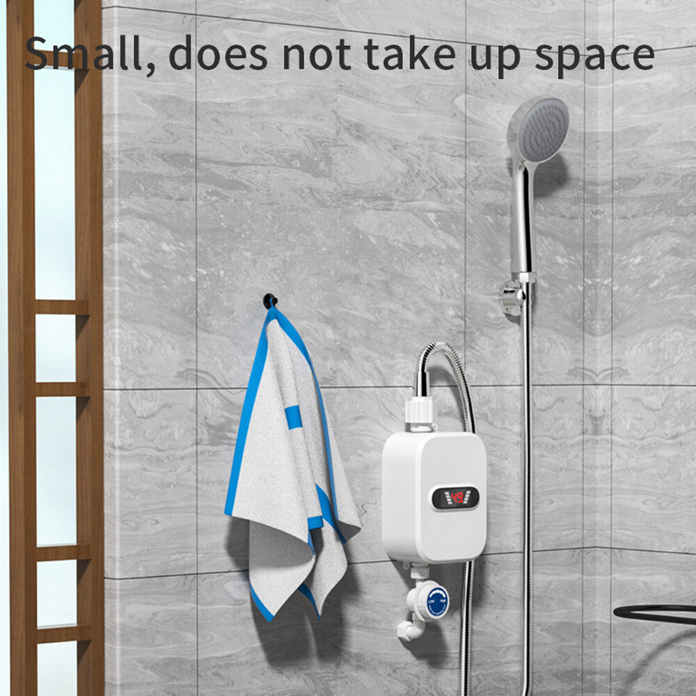110V 3500W Tankless Hot Water Heater Shower Electric Portable Instant Boiler