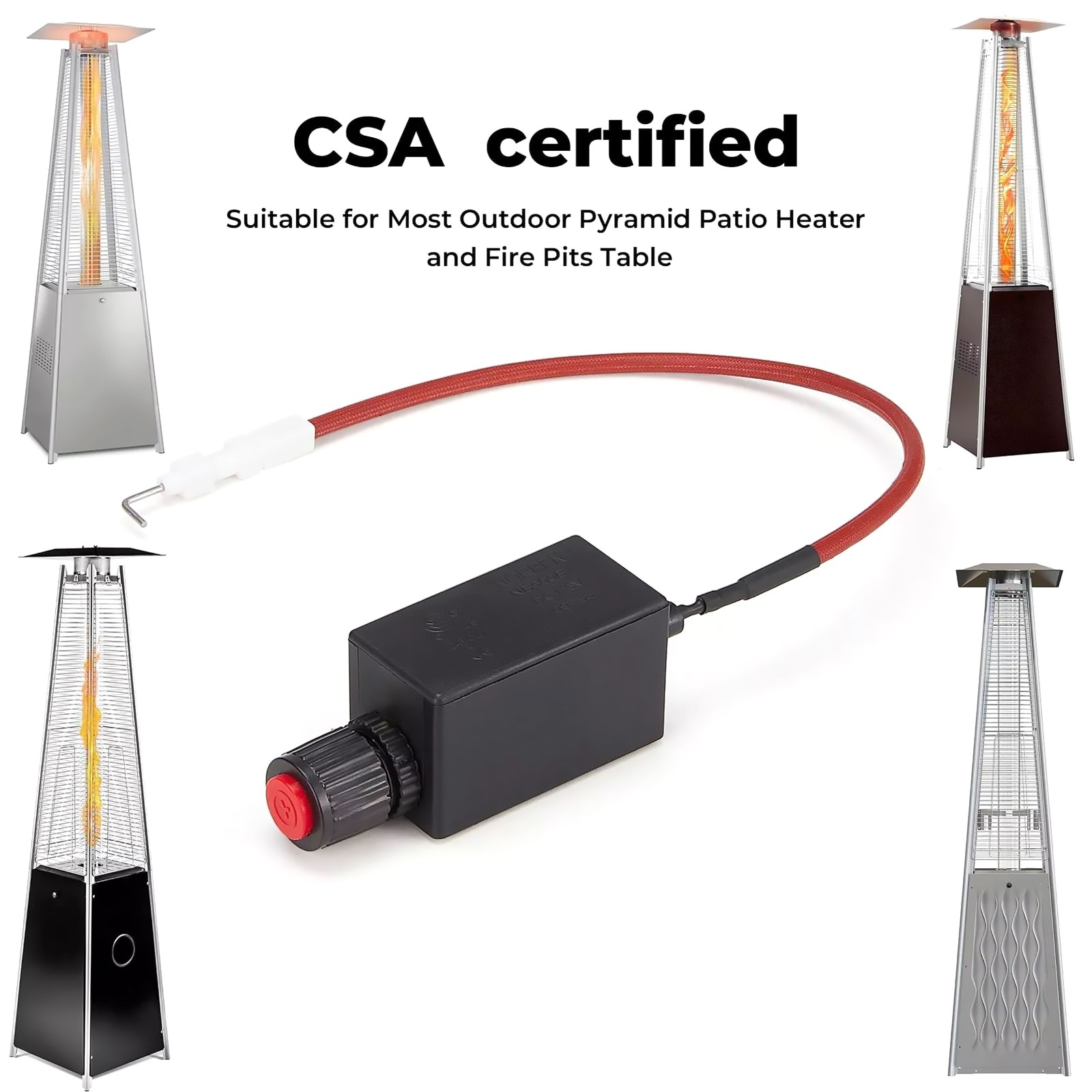 Electronic Igniter with Cable 14.2in/36cm for Outdoor Patio Patio Heater