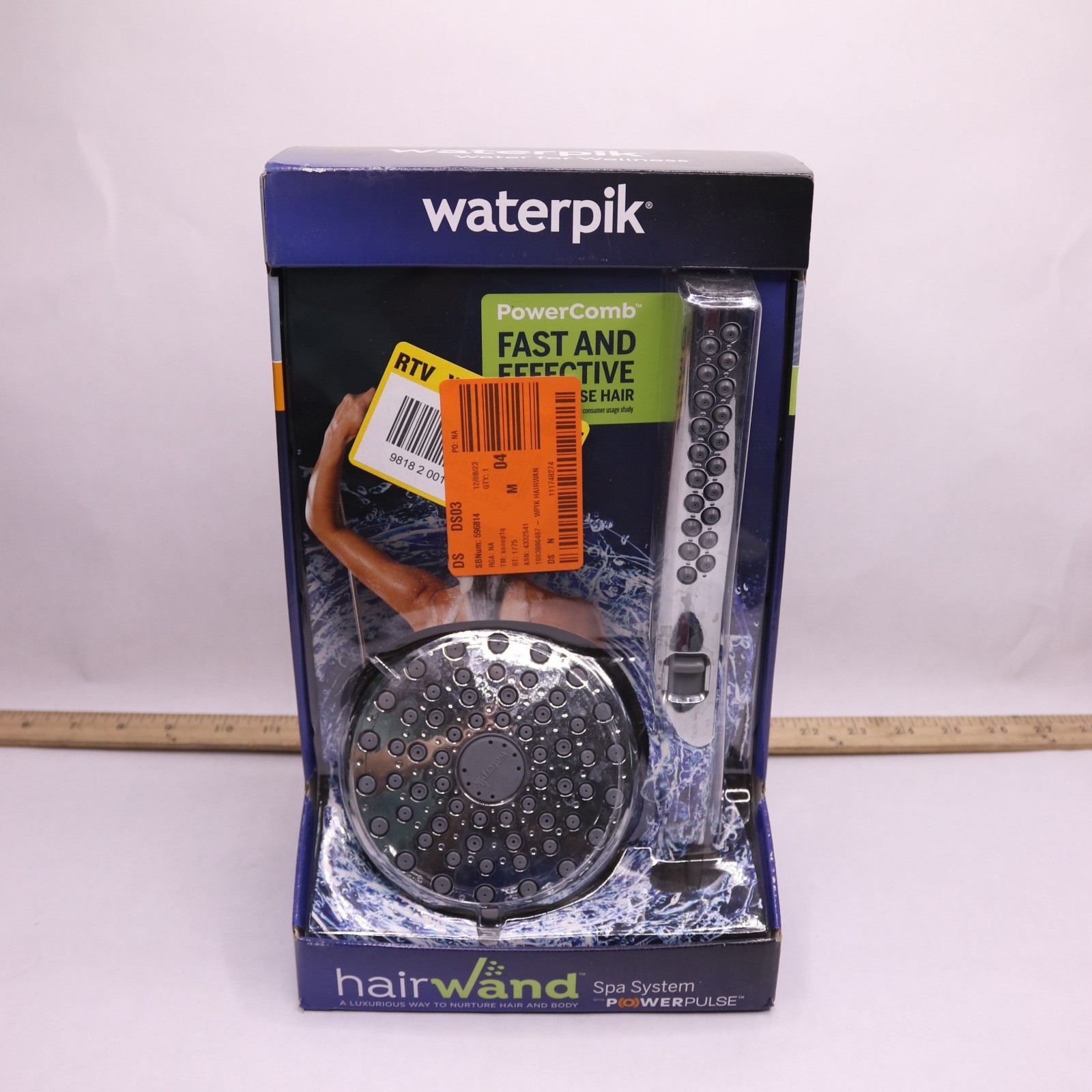 Waterpik Handheld 12-Spray Dual Showerhead Chrome 1.7-2gpm 5″ Diameter