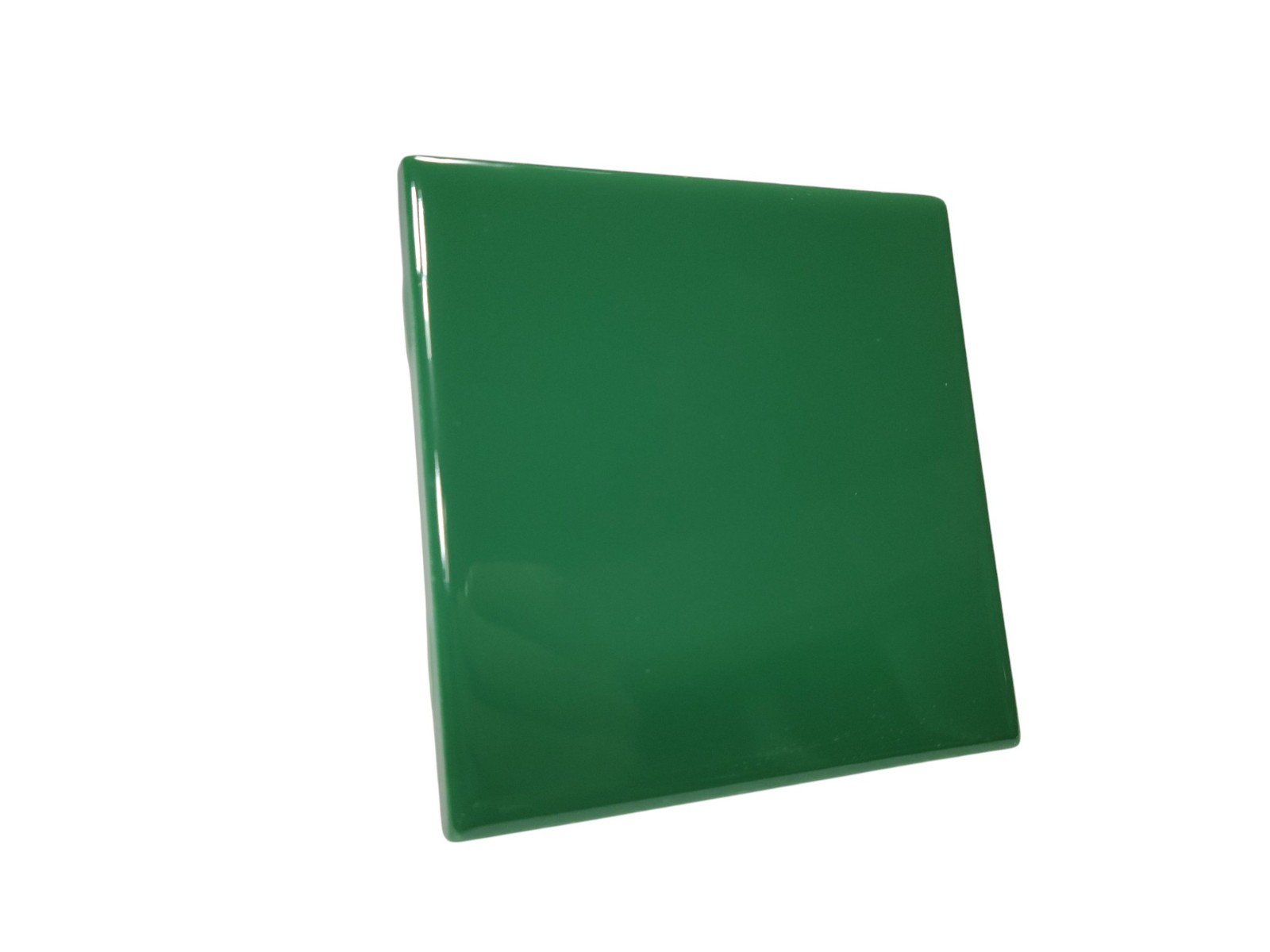 Emerald Green Ceramic Tile 4.25 inch Subway Square Vintage Mid Century Modern