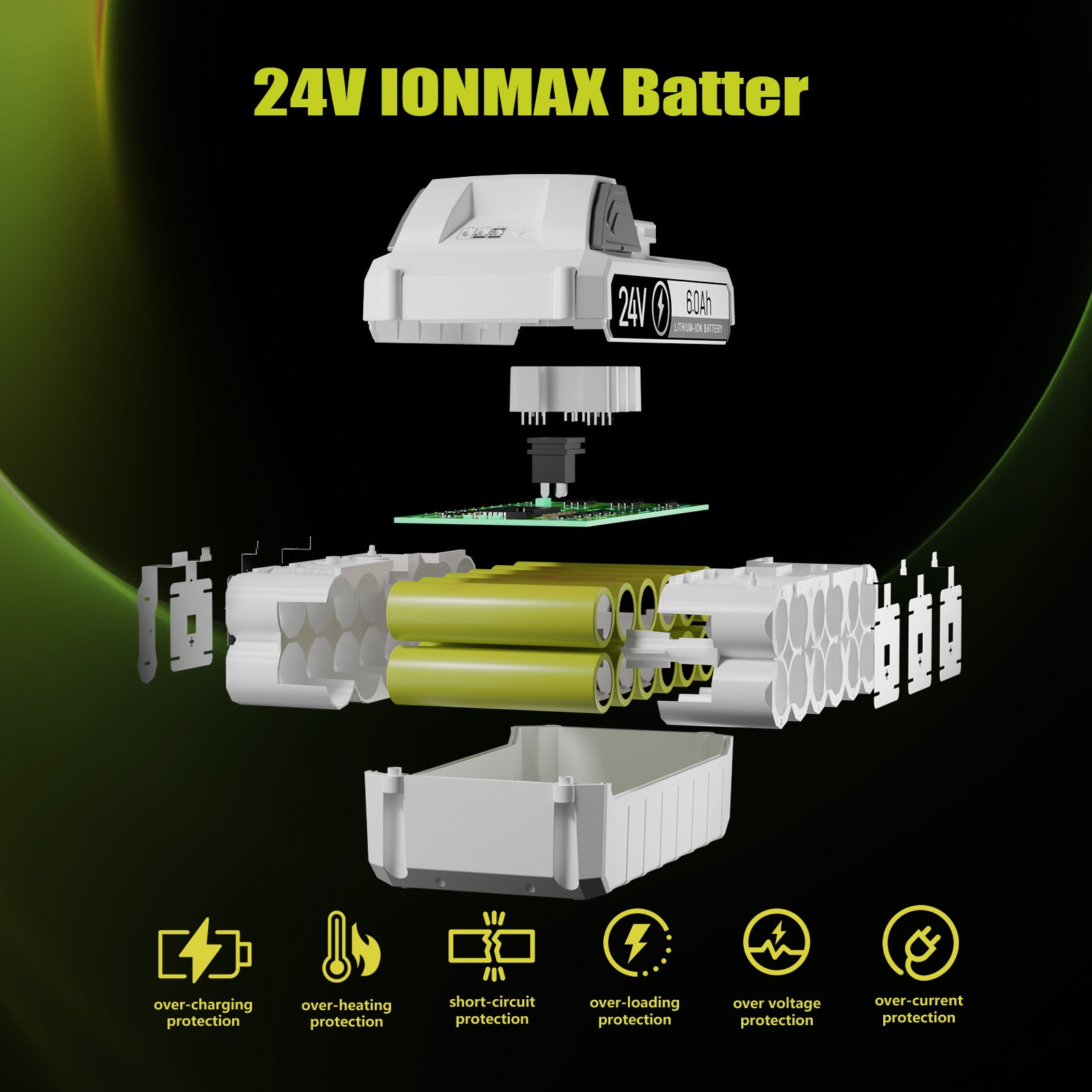 1~2 Pack Li-Ion Battery For Snow Joe 24V 24VBAT-LTW 24VBAT-LTE 24VBAT-LT 24VBAT
