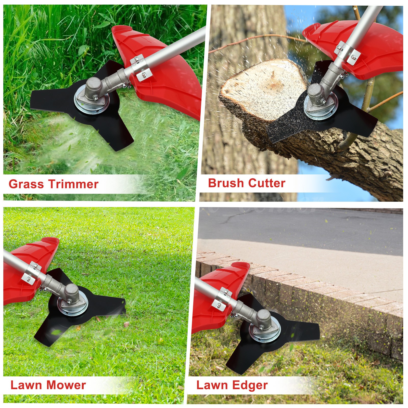 4-Stroke Gas Weed Eater, 31cc 15lb 13in Straight Shaft Trimmer for Lawns&Grass