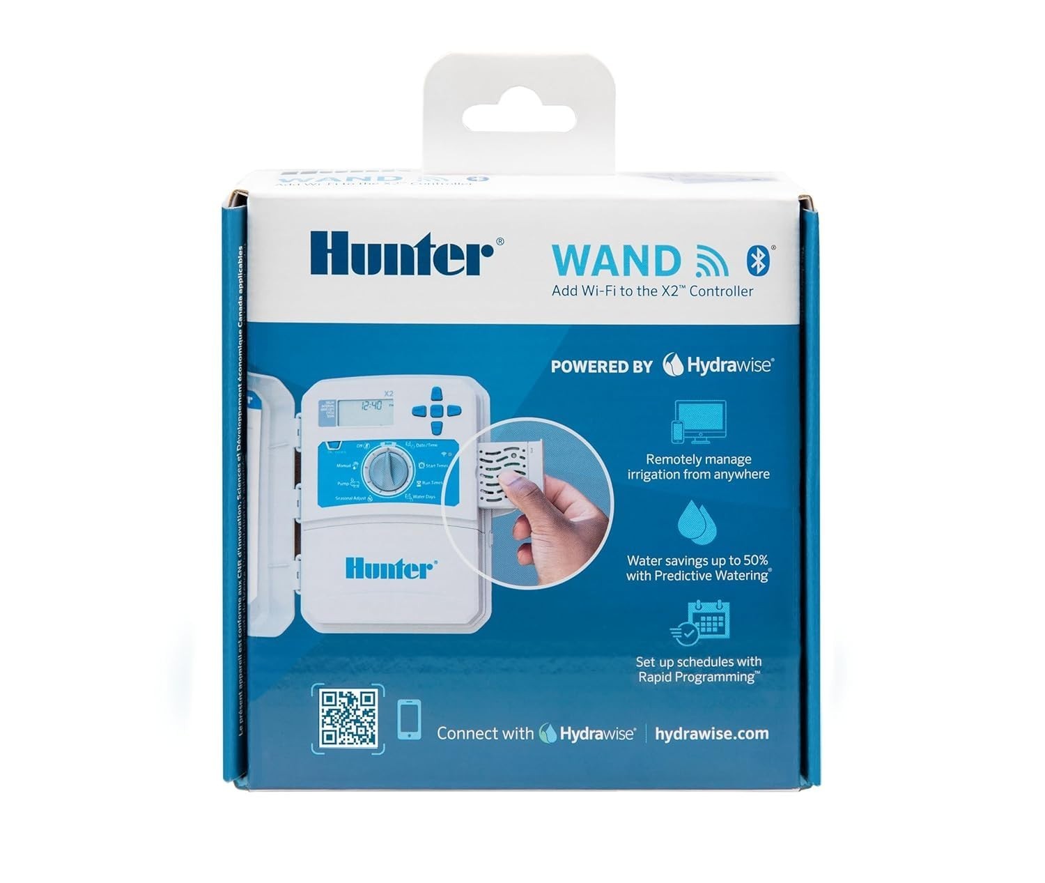 Hunter Wand Smart WiFi Module Gray Remote Scheduling for X2 Sprinkler Controller