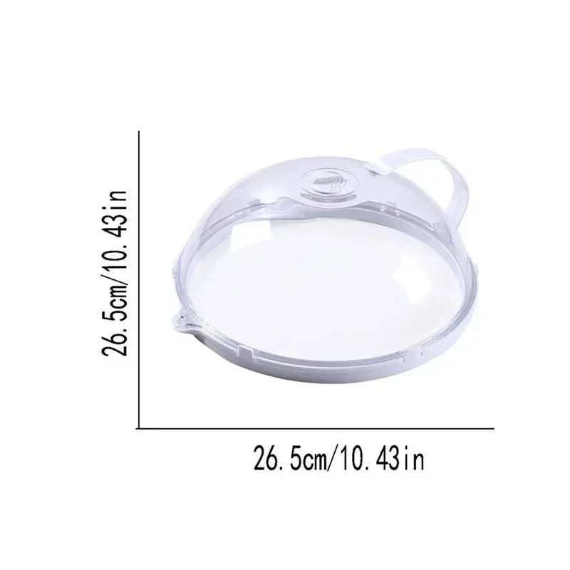 Tall Glass Microwave Splatter Cover | Sturdy Clear 100% Food Safe Plate Cover