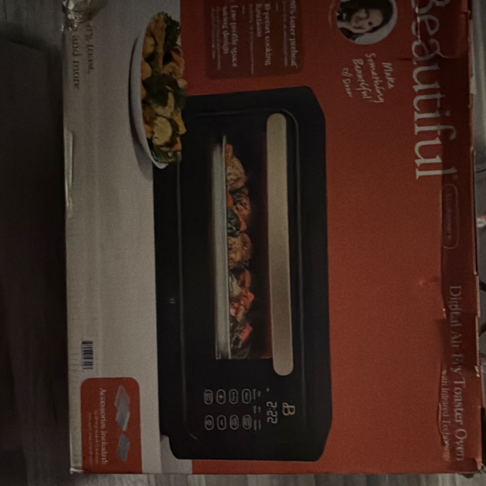 Beautiful Infrared Digital Air Fry Toaster Oven 1800W Matte Black 18246