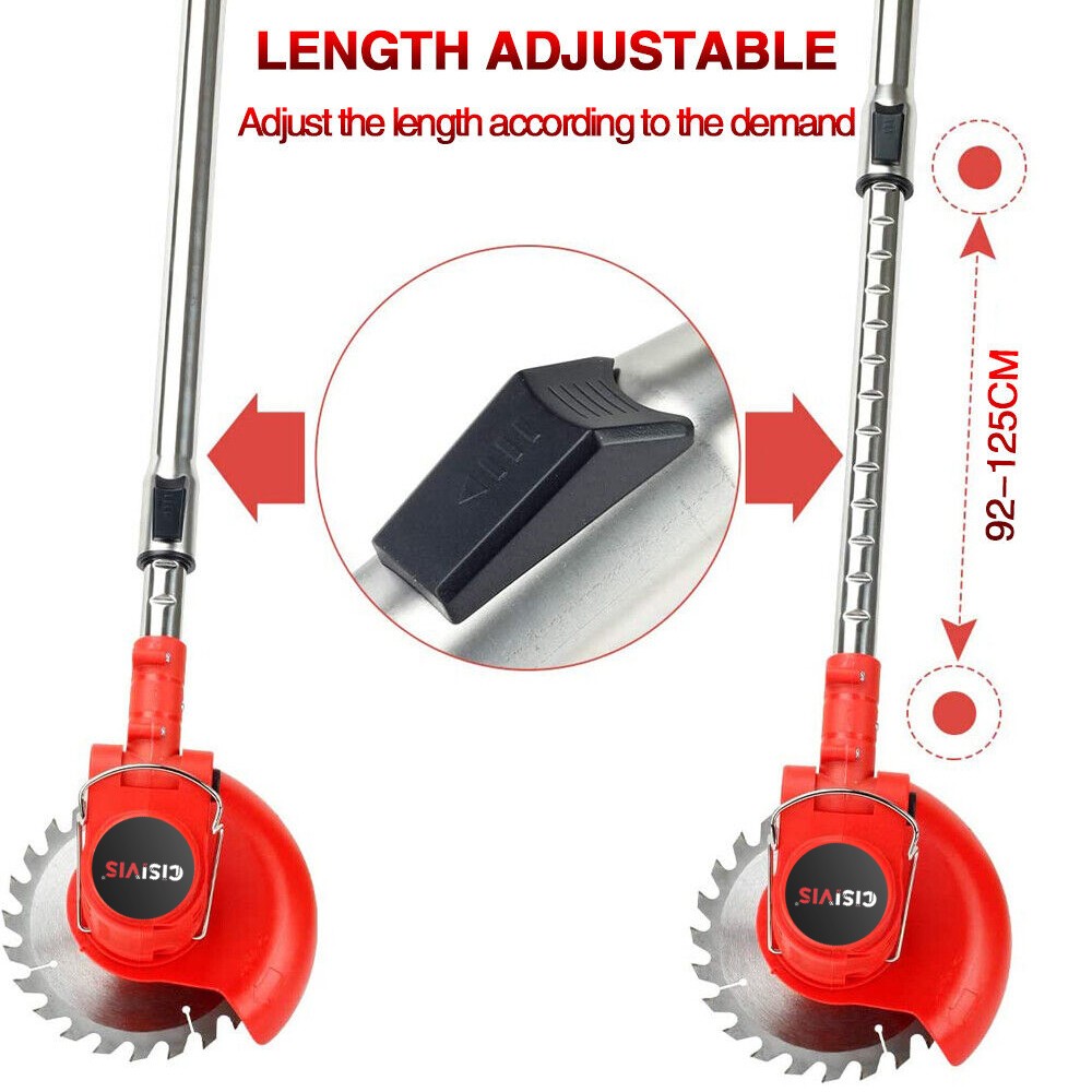 21V Electric Cordless Grass Trimmer Strimmer Garden Edger Cutter w/ 2 Battery