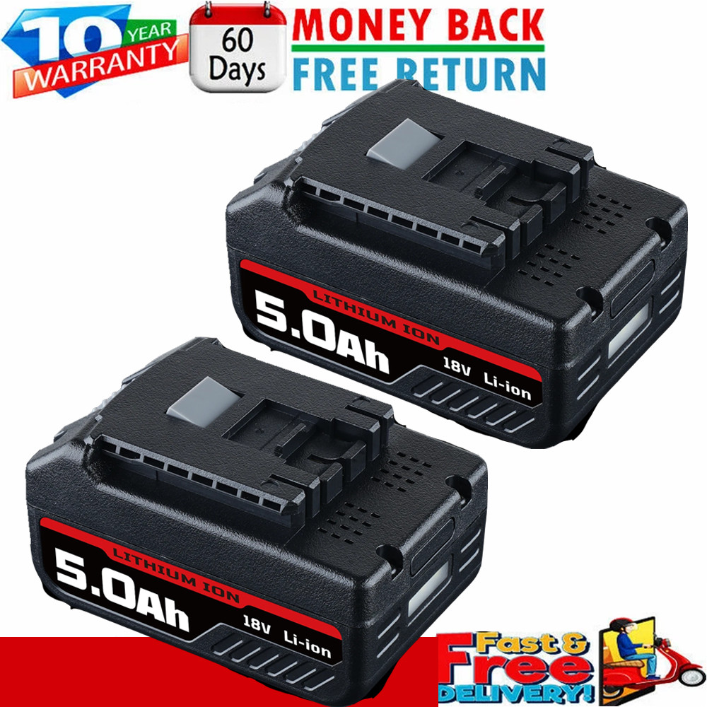 2PACK 18V Battery For Bosch 18 VOLT 5.0AH Li-ion BAT609 BAT610G BAT618 24618-01