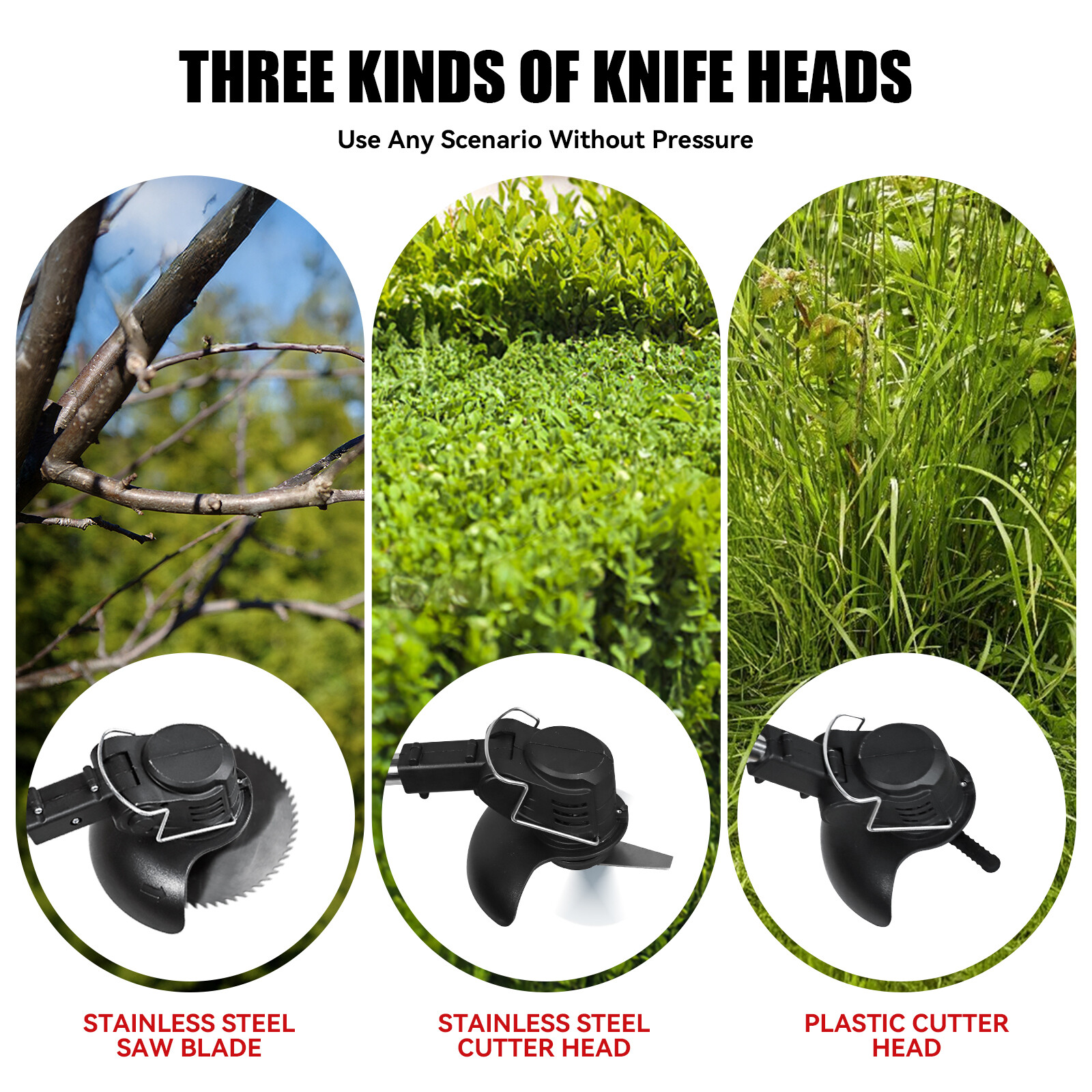 2500W Cordless Weed Eater Electric Brush Cutter Grass String Trimmer Lawn Edger