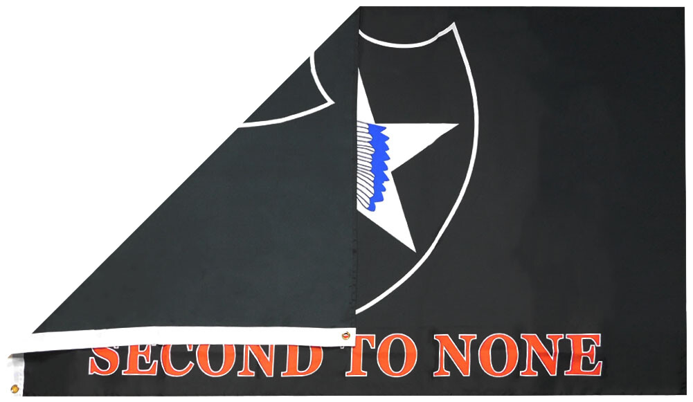 3X5 ARMY 2nd Infantry Division Second To None Black 100D Polyester Flag F1322