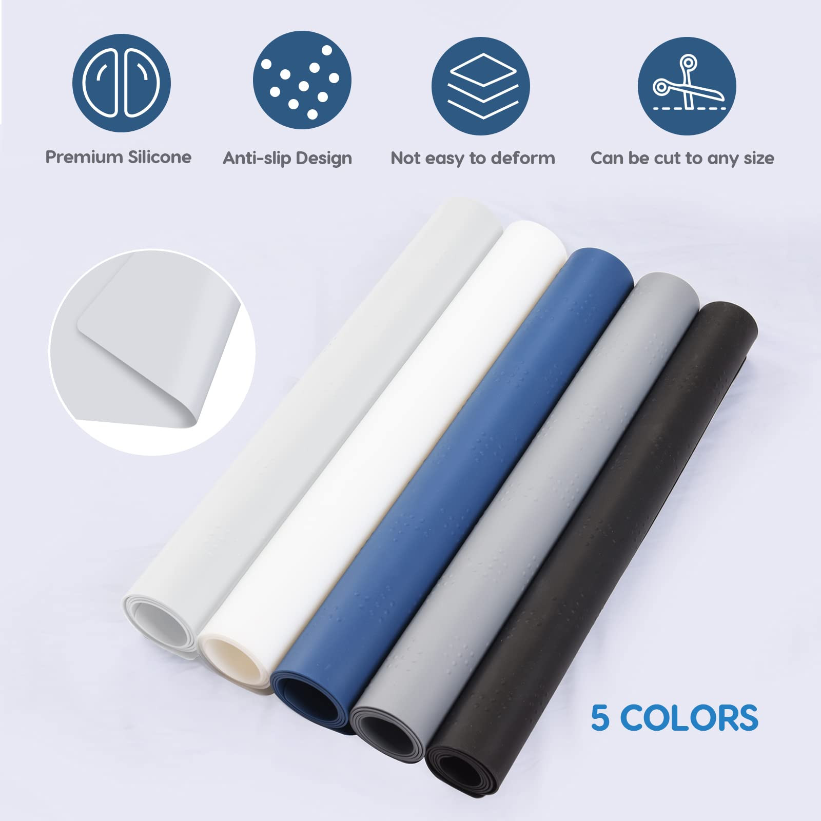 Extra Large Silicone Mat 36”x24”x0.08”, Multipurpose Silicone Mat Thick Heat …