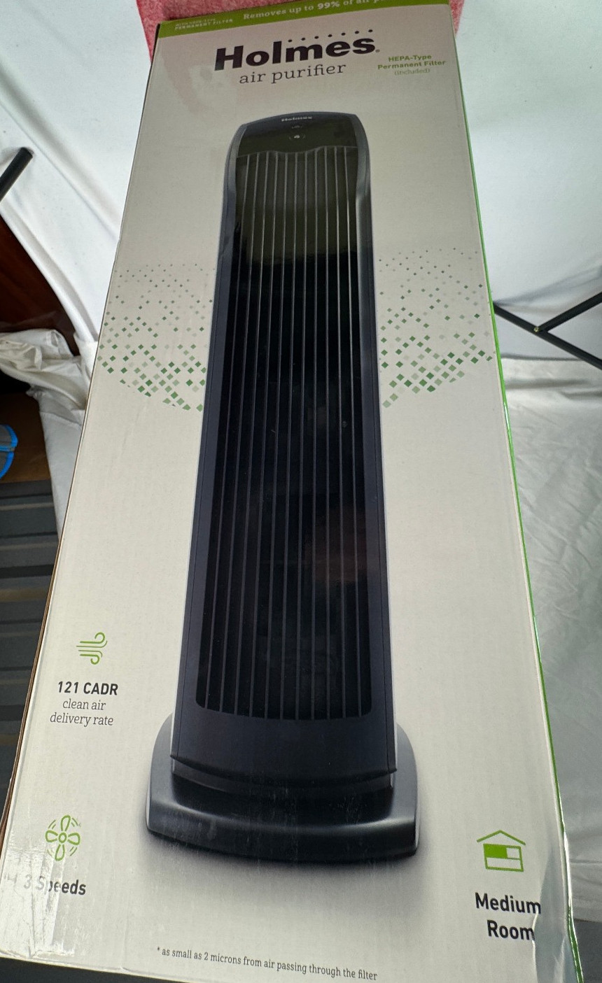 Holmes HAP1203 Tower Air Purifier HEPA-Type 188 sq ft – Open Box