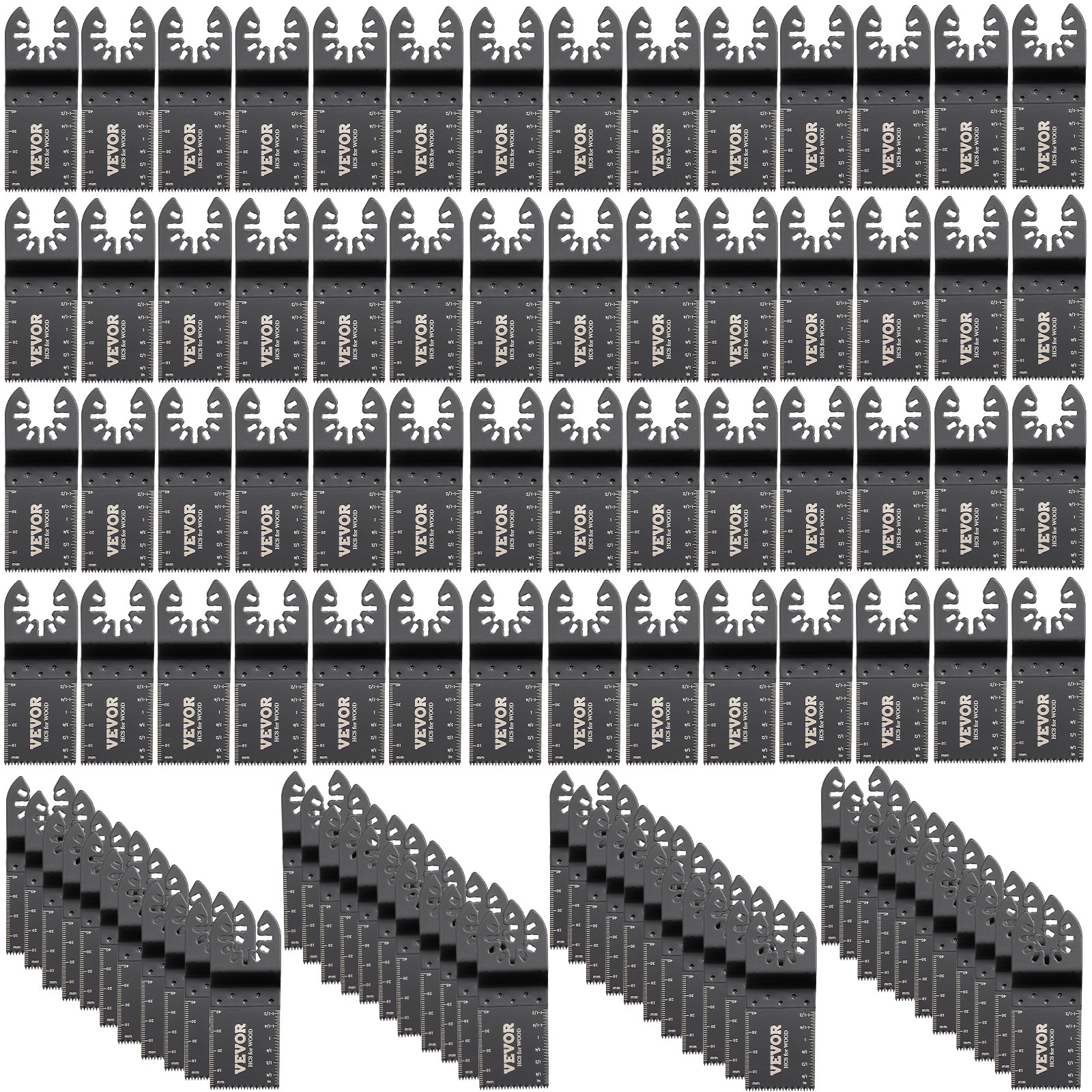 VEVOR Oscillating Multi Tool Saw Blades Multi Tool Blades 100PCS for Wood Metal