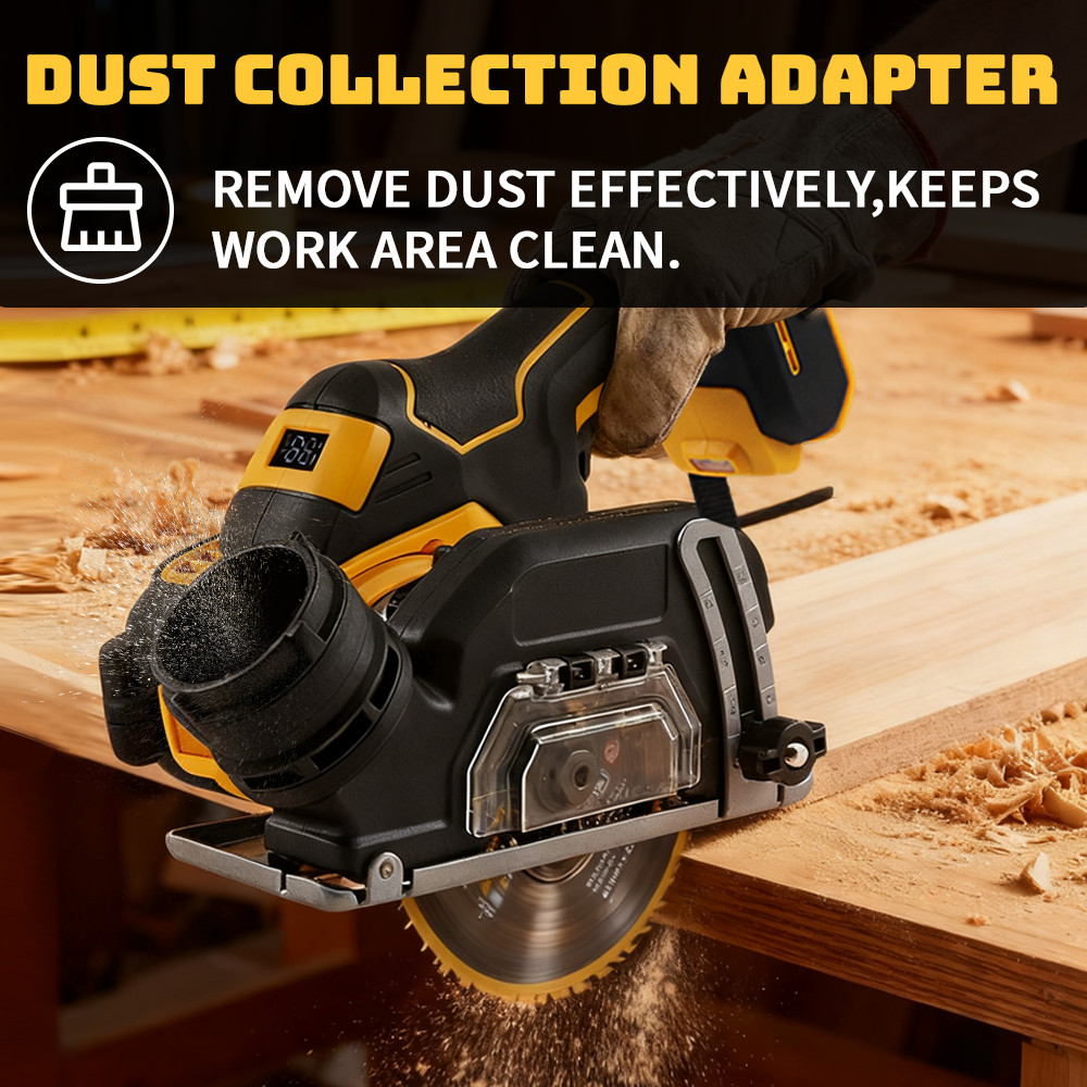 Compact 3″ Electric Circular Saw – Brushless Motor, Fits DEWALT 20V/18V