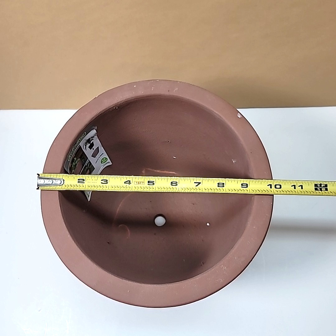 Southern Patio Handmade Kiln-fired Clay Vaso Planters 9.8in -Drainage Hole
