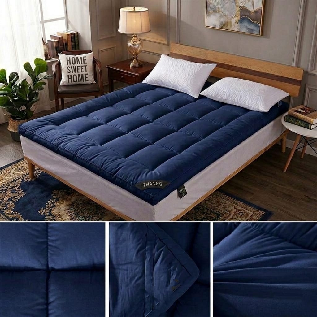 Extra Thick Mattress Topper 10cm/4 Inch Bounce Back Protectors Heavy Filling Pad